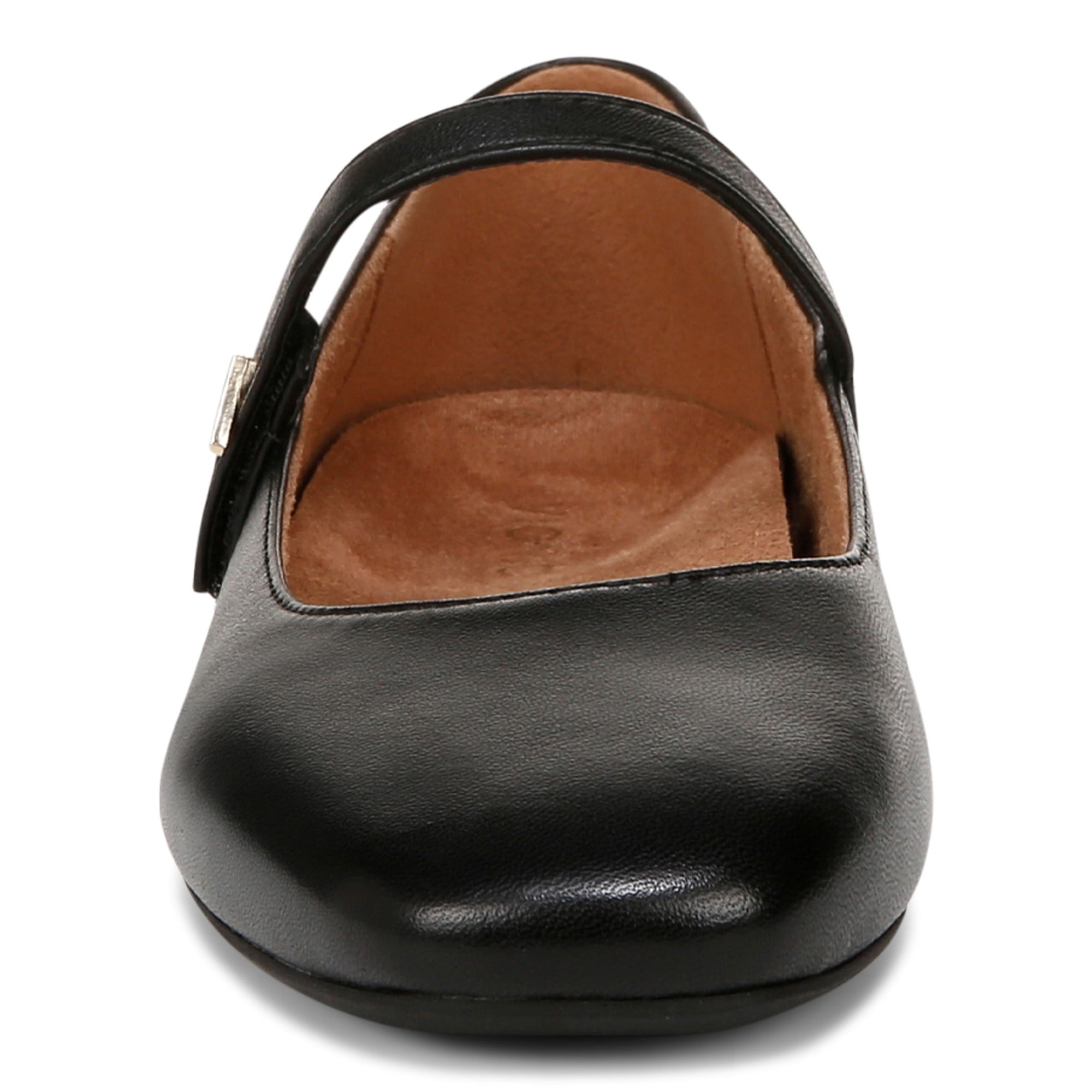 Vionic Alameda Women's Orthotic Supportive Mary Jane Flat - Black - Front