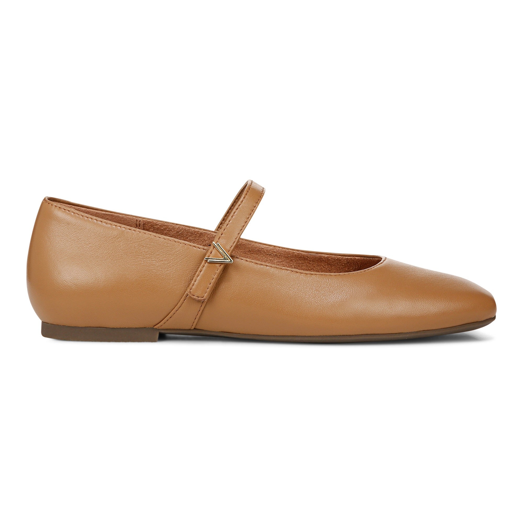 Vionic Alameda Women's Orthotic Supportive Mary Jane Flat - Camel - Right side