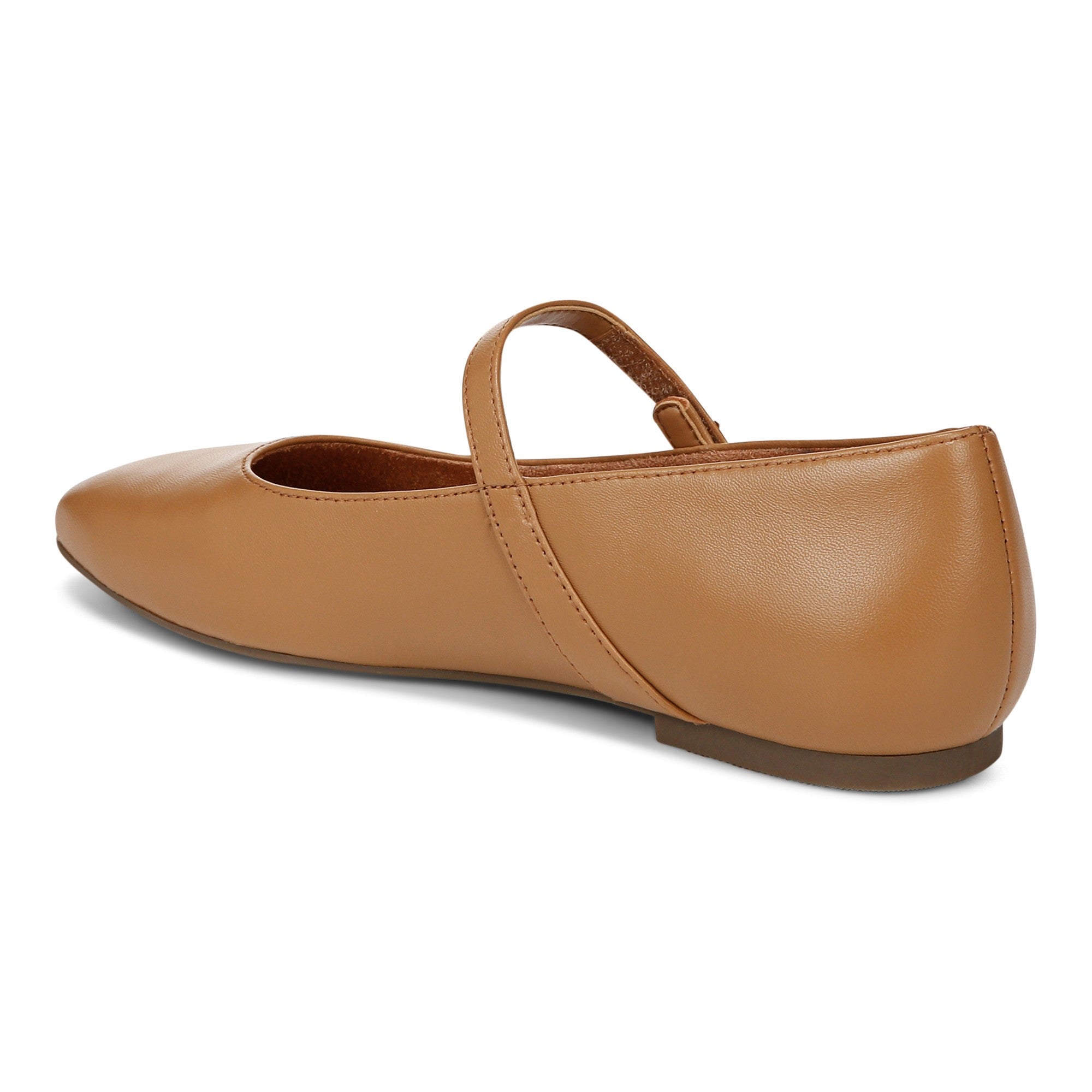 Vionic Alameda Women's Orthotic Supportive Mary Jane Flat - Camel - Back angle
