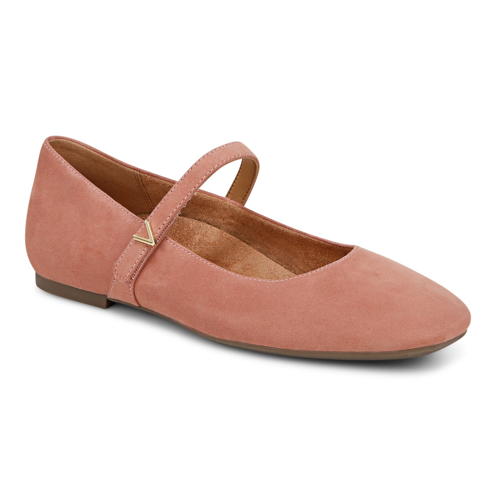 Vionic Alameda Women's Orthotic Supportive Mary Jane Flat - Cinder Rose - Angle main