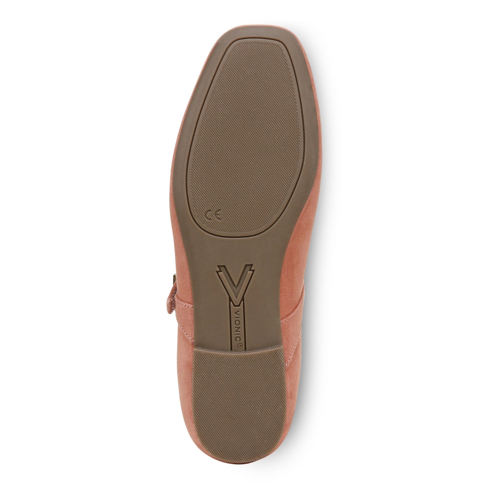 Vionic Alameda Women's Orthotic Supportive Mary Jane Flat - Cinder Rose - Bottom