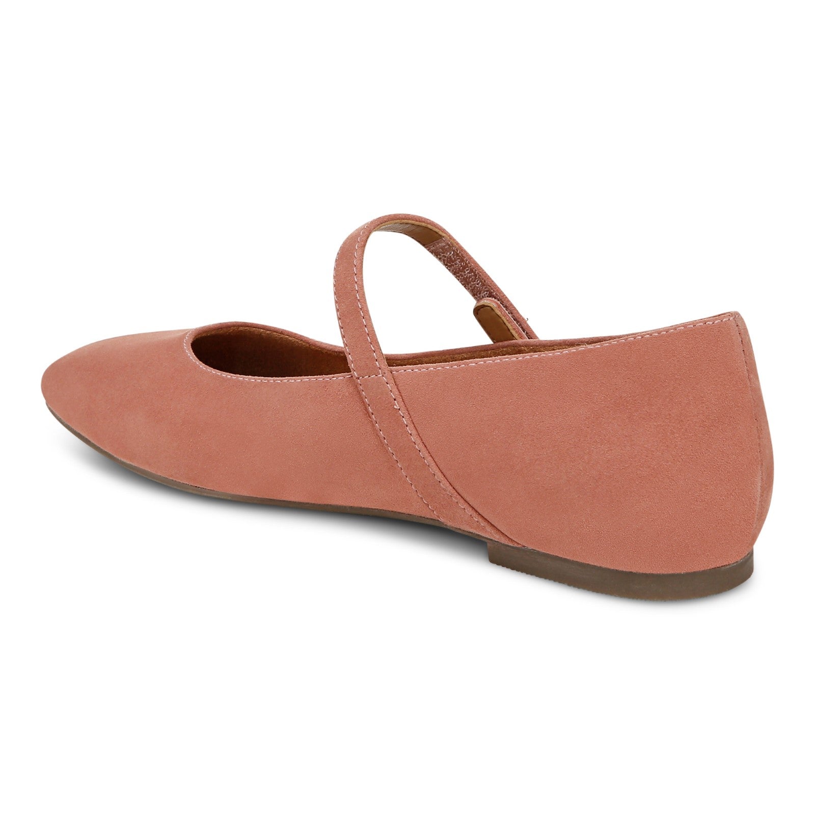 Vionic Alameda Women's Orthotic Supportive Mary Jane Flat - Cinder Rose - Back angle