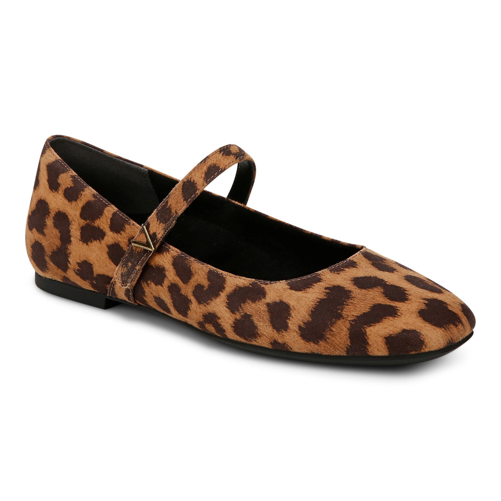 Vionic Alameda Women's Orthotic Supportive Mary Jane Flat in Tan Leopard
