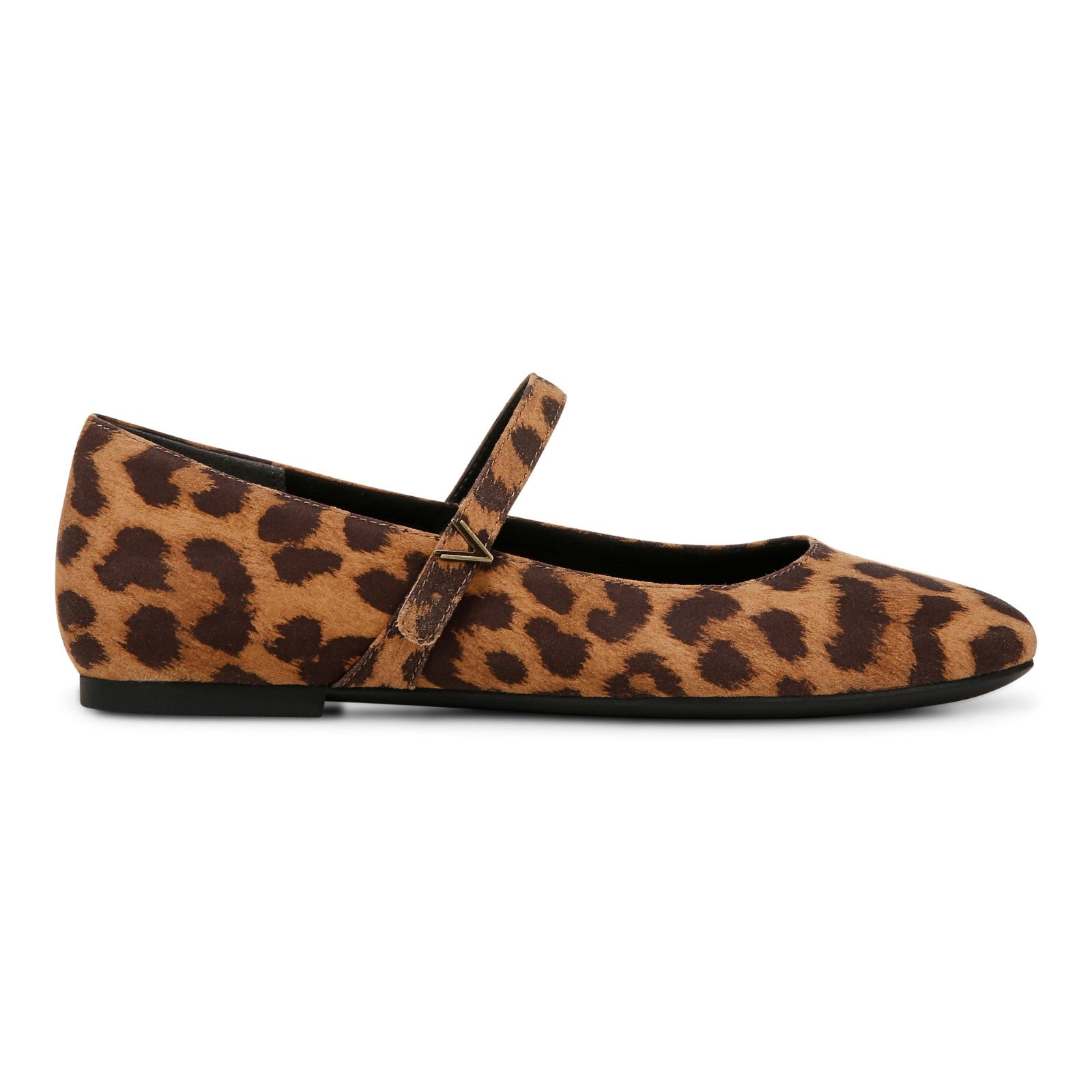Vionic Alameda Women's Orthotic Supportive Mary Jane Flat - Tan Leopard - Right side