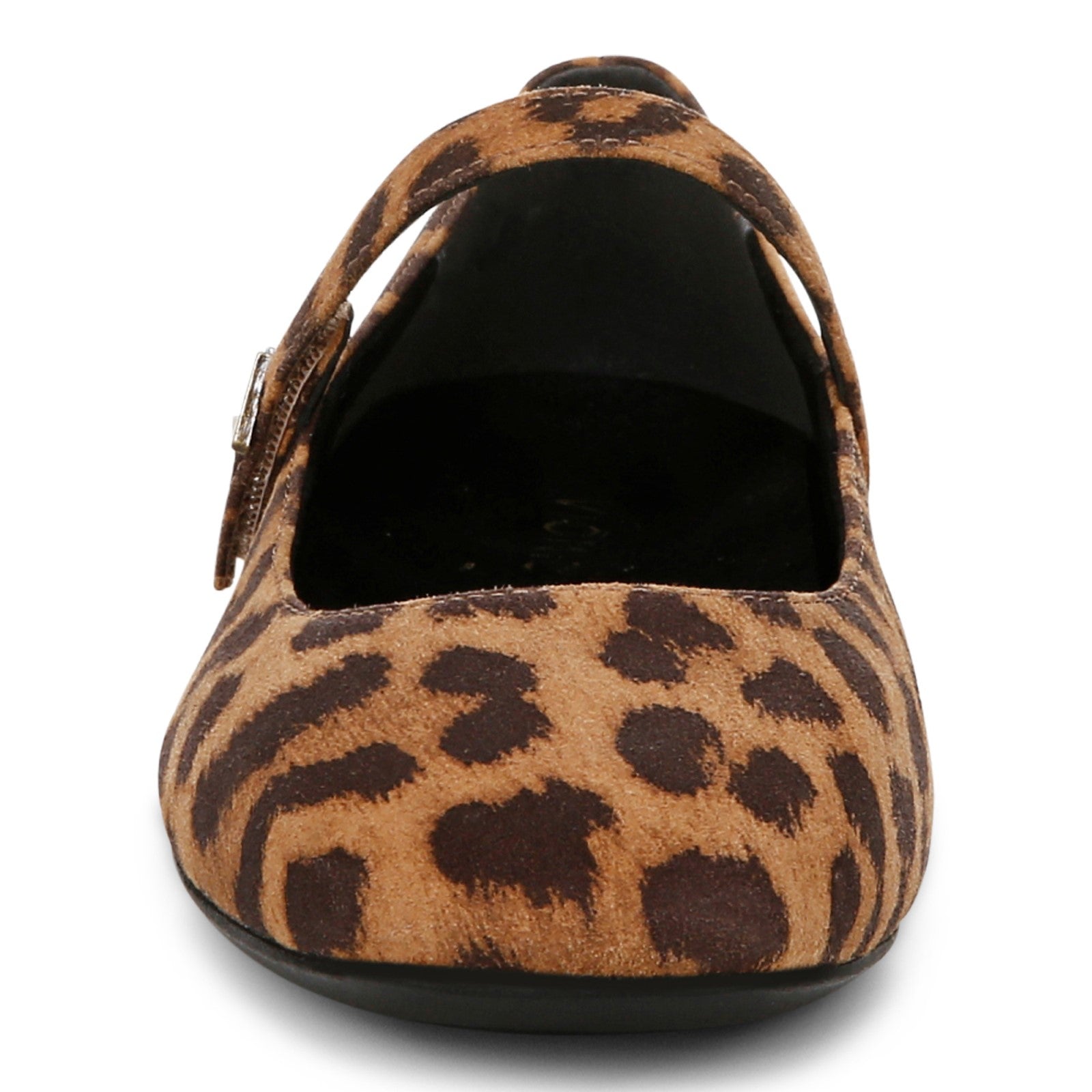 Vionic Alameda Women's Orthotic Supportive Mary Jane Flat - Tan Leopard - Front