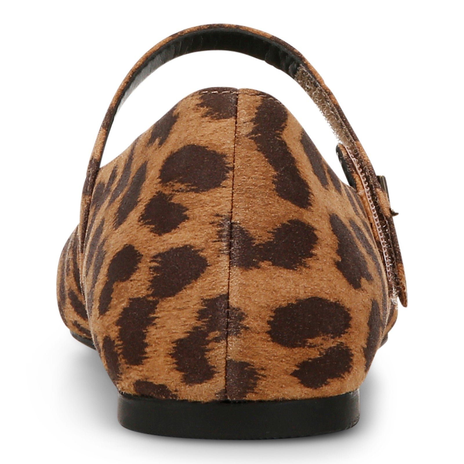 Vionic Alameda Women's Orthotic Supportive Mary Jane Flat - Tan Leopard - Back
