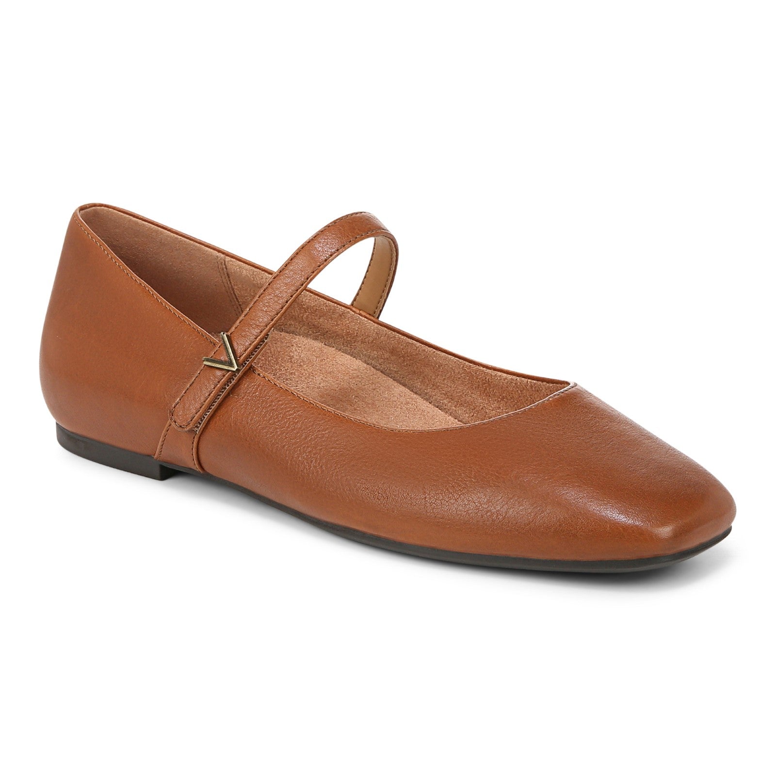 Vionic Alameda Women's Orthotic Supportive Mary Jane Flat in Tan