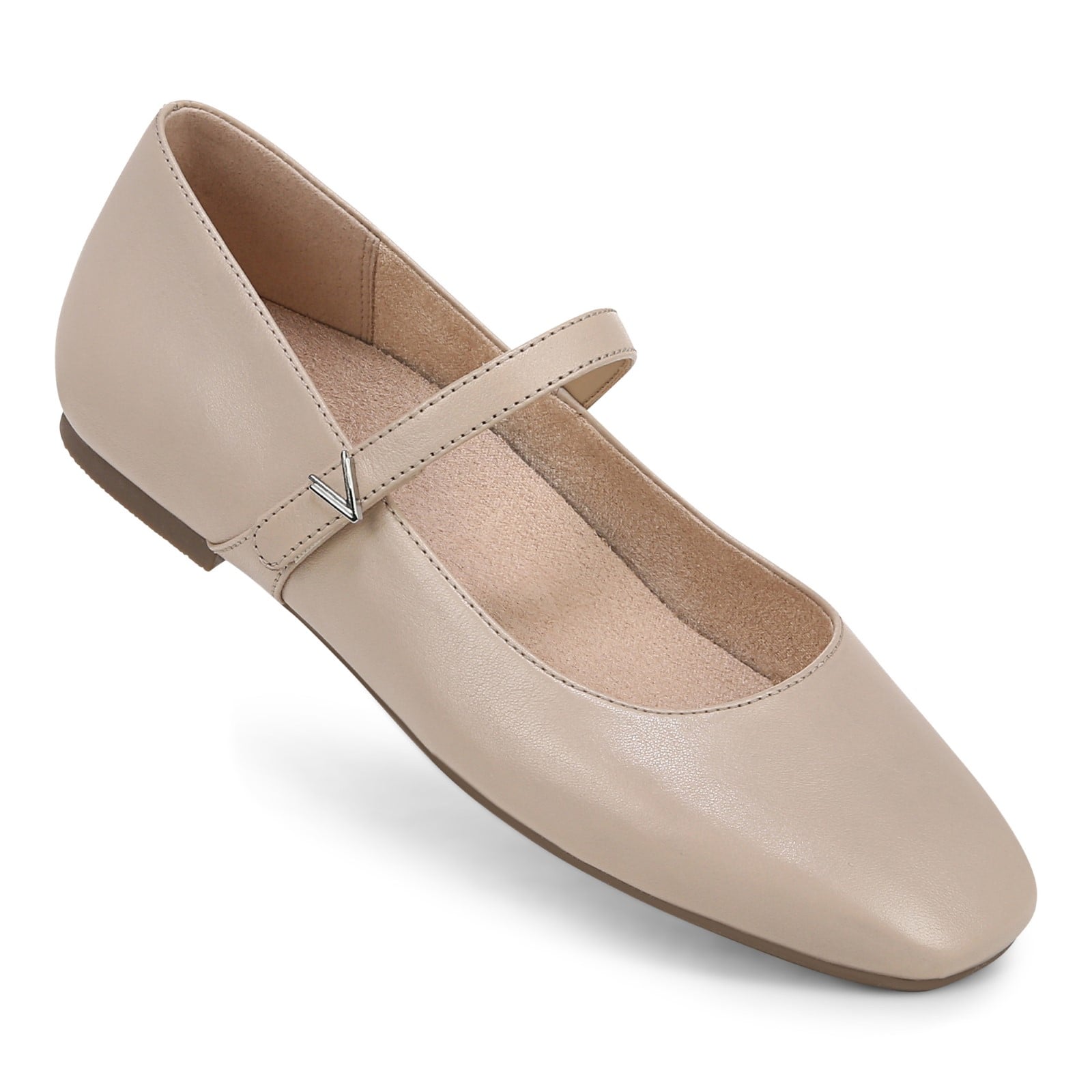 Vionic Alameda Women's Orthotic Supportive Mary Jane Flat - Oatmeal - ALAMEDA-I8661L5250-OATMEAL-13fl-med