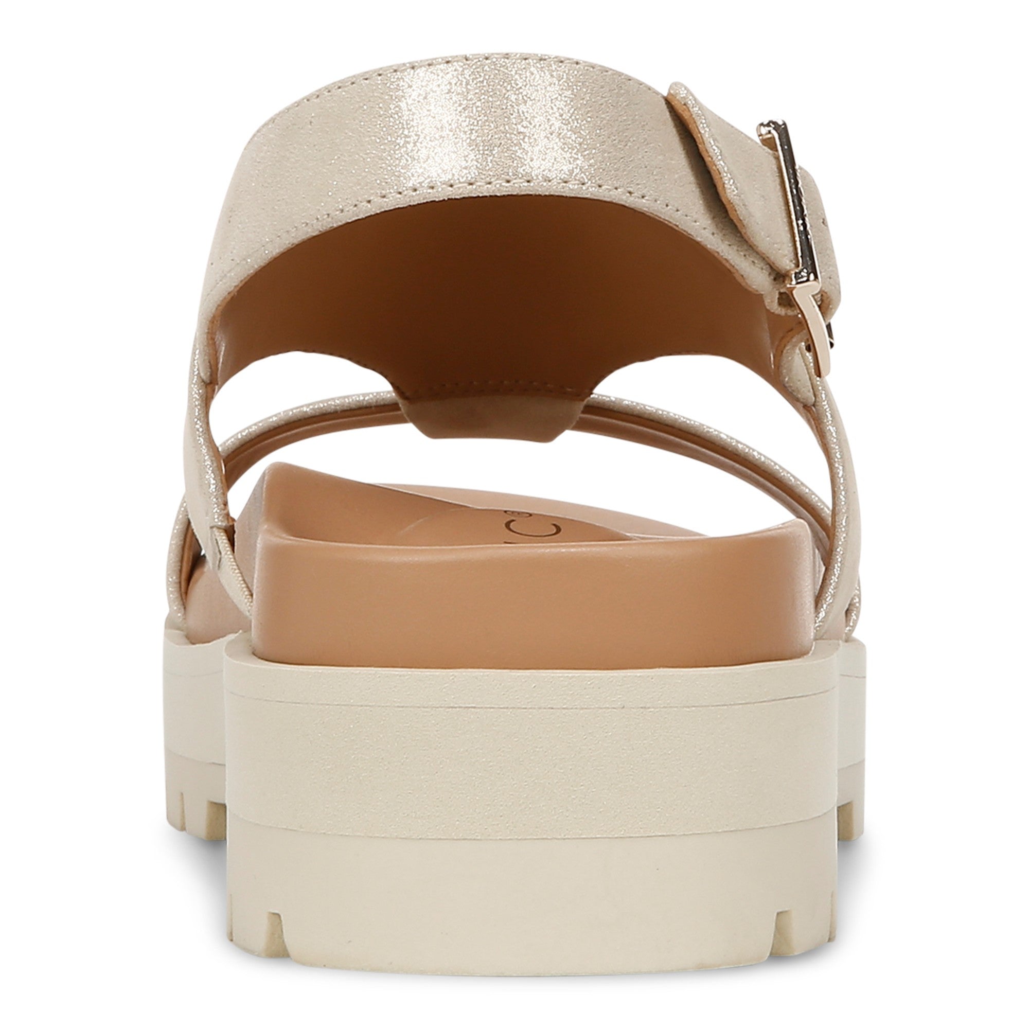 Vionic Alondra Lug Women's T-Strap Comfort Sandal - Gold - Back