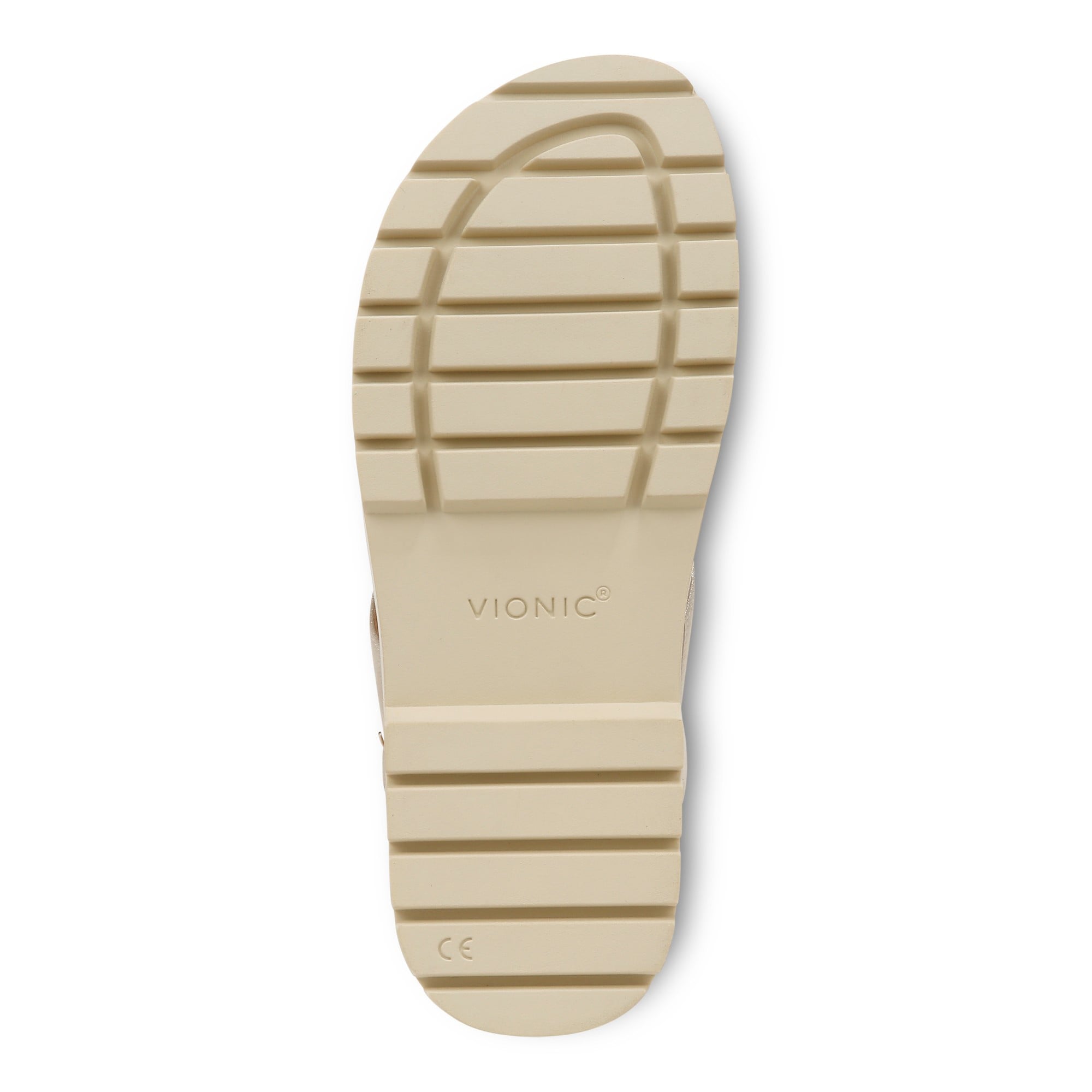 Vionic Alondra Lug Women's T-Strap Comfort Sandal - Gold - Bottom