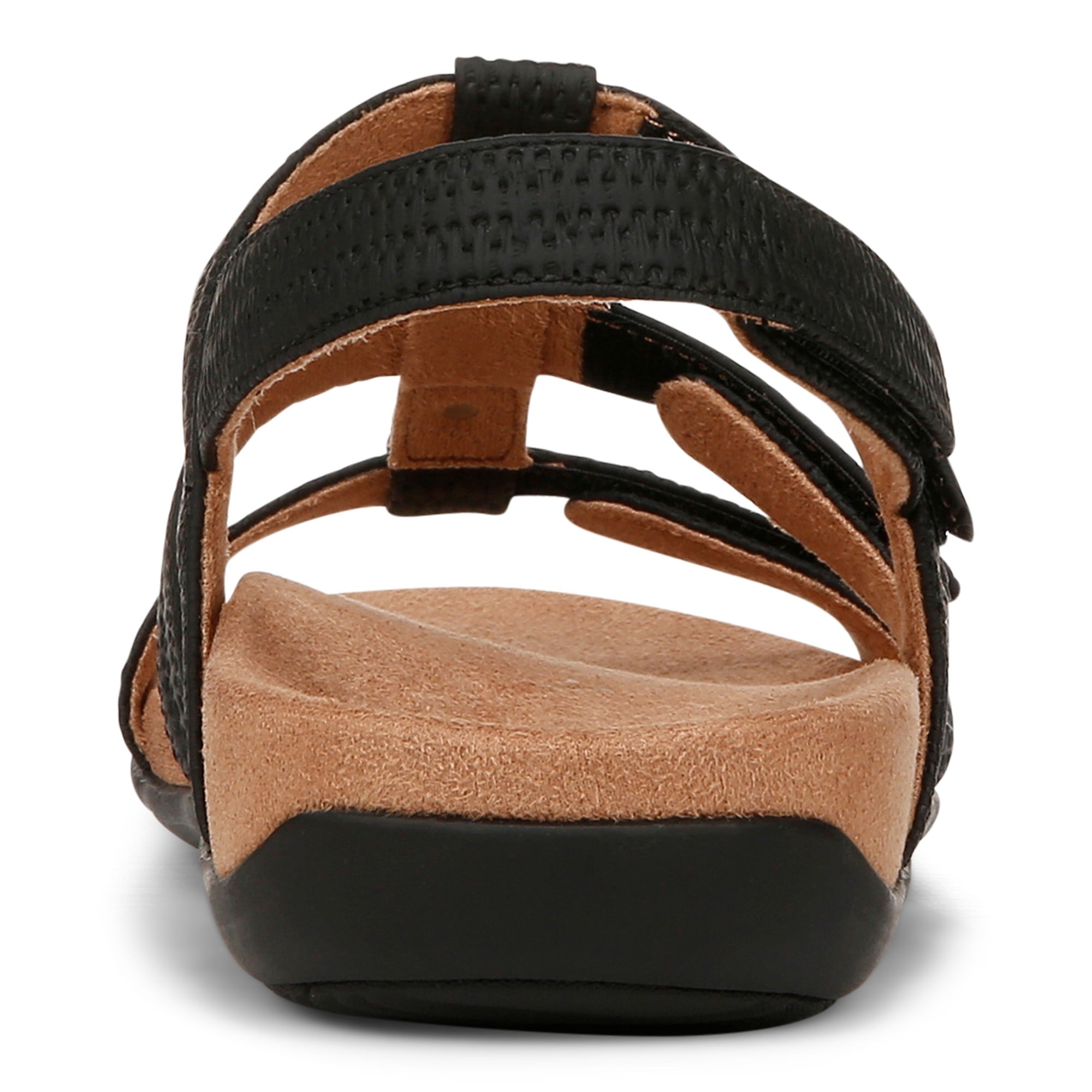 Vionic Amber Pearl Women's Adjustable Orthotic Sandal - Black - Back