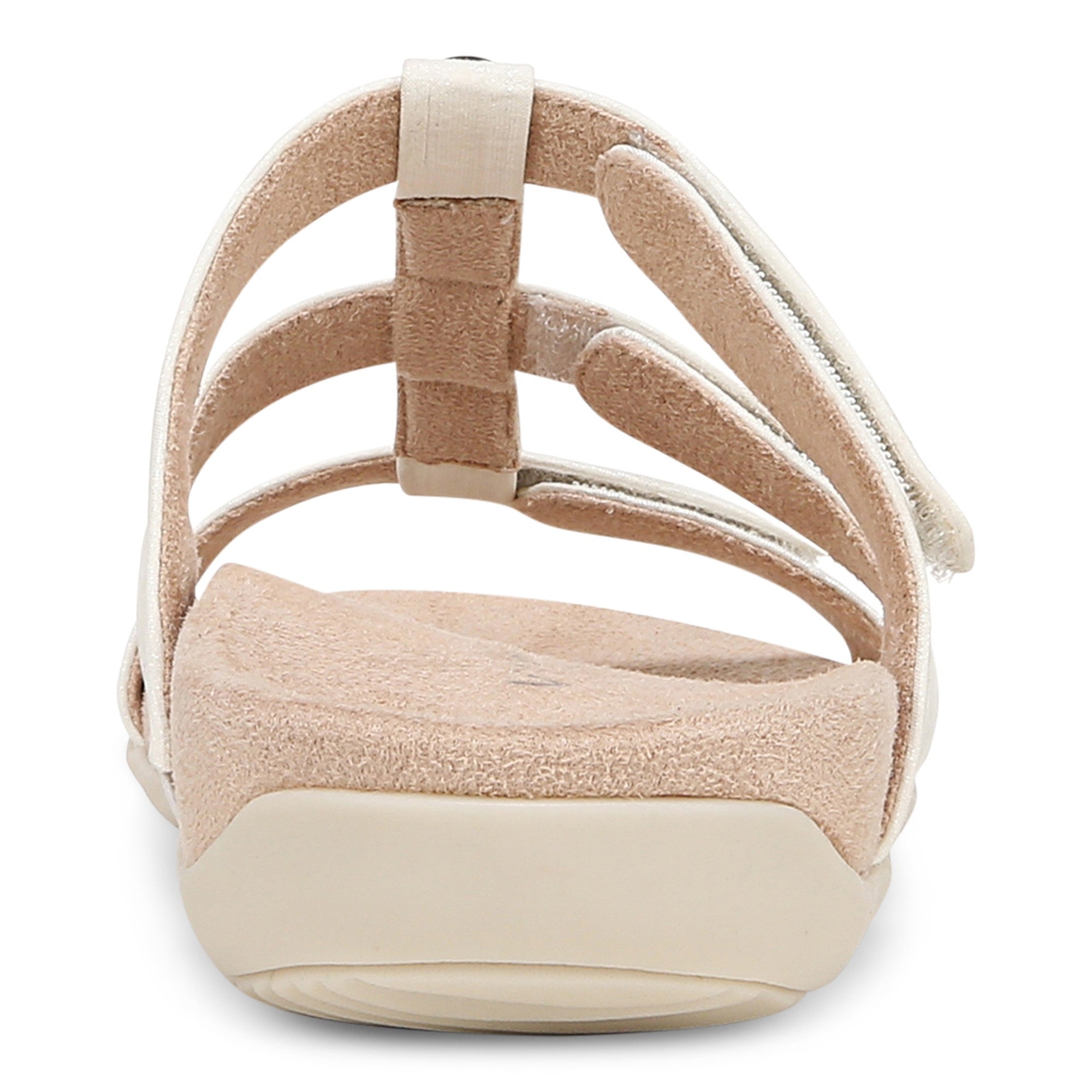 Vionic Amber Pearl Slide Women's Supportive Slip-on Sandal - White - Back