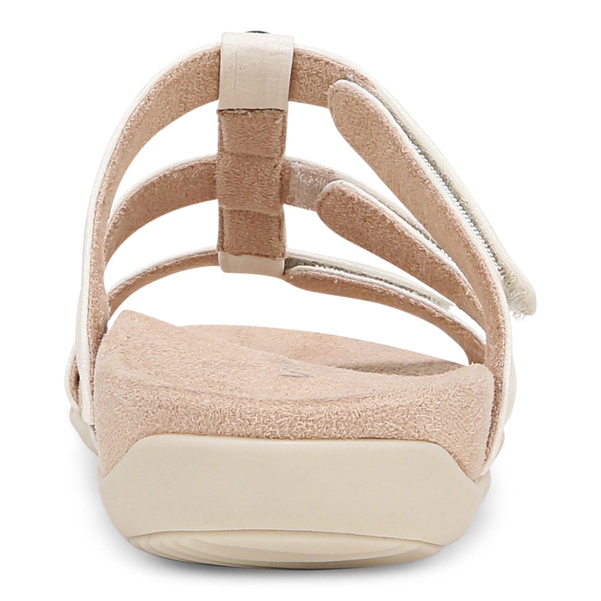 Vionic Amber Pearl Slide Women's Supportive Slip-on Sandal - White - Back