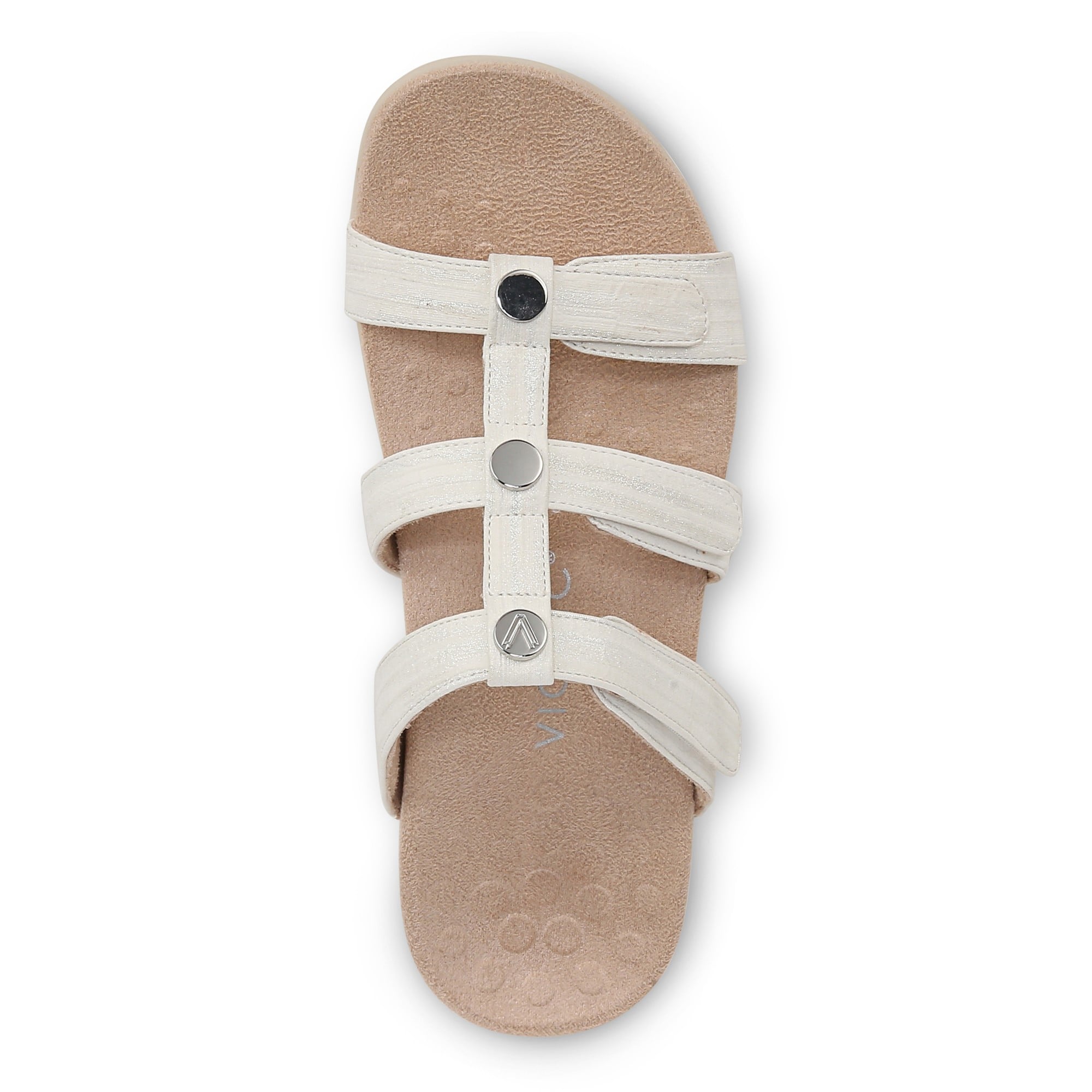 Vionic Amber Pearl Slide Women's Supportive Slip-on Sandal - White - Top