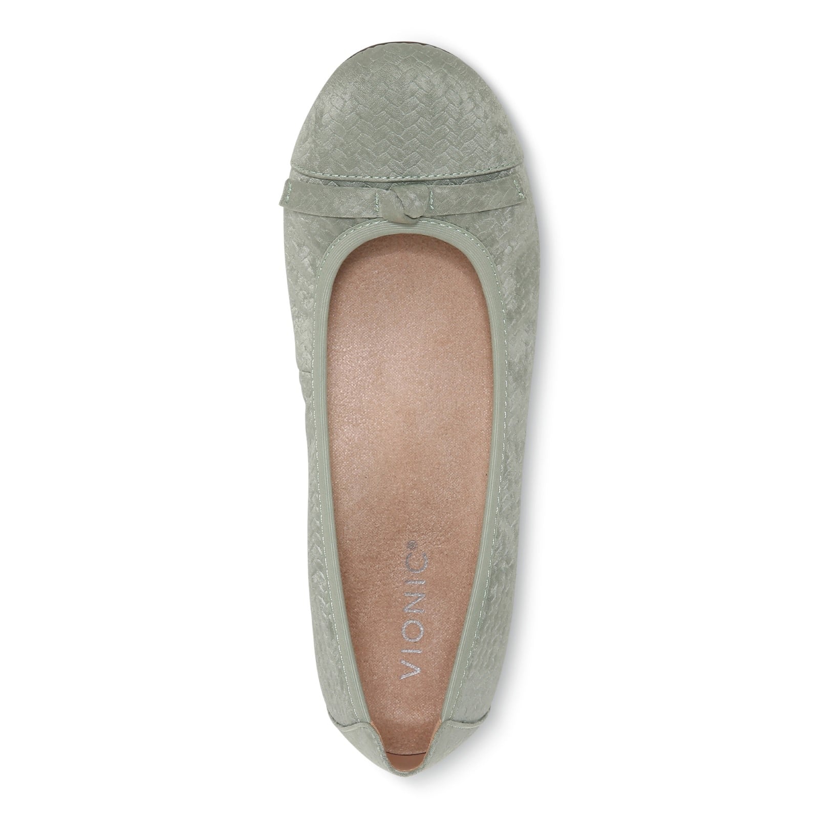 Vionic Amorie Women's Orthotic Supportive Ballet Flat - Sage - Top