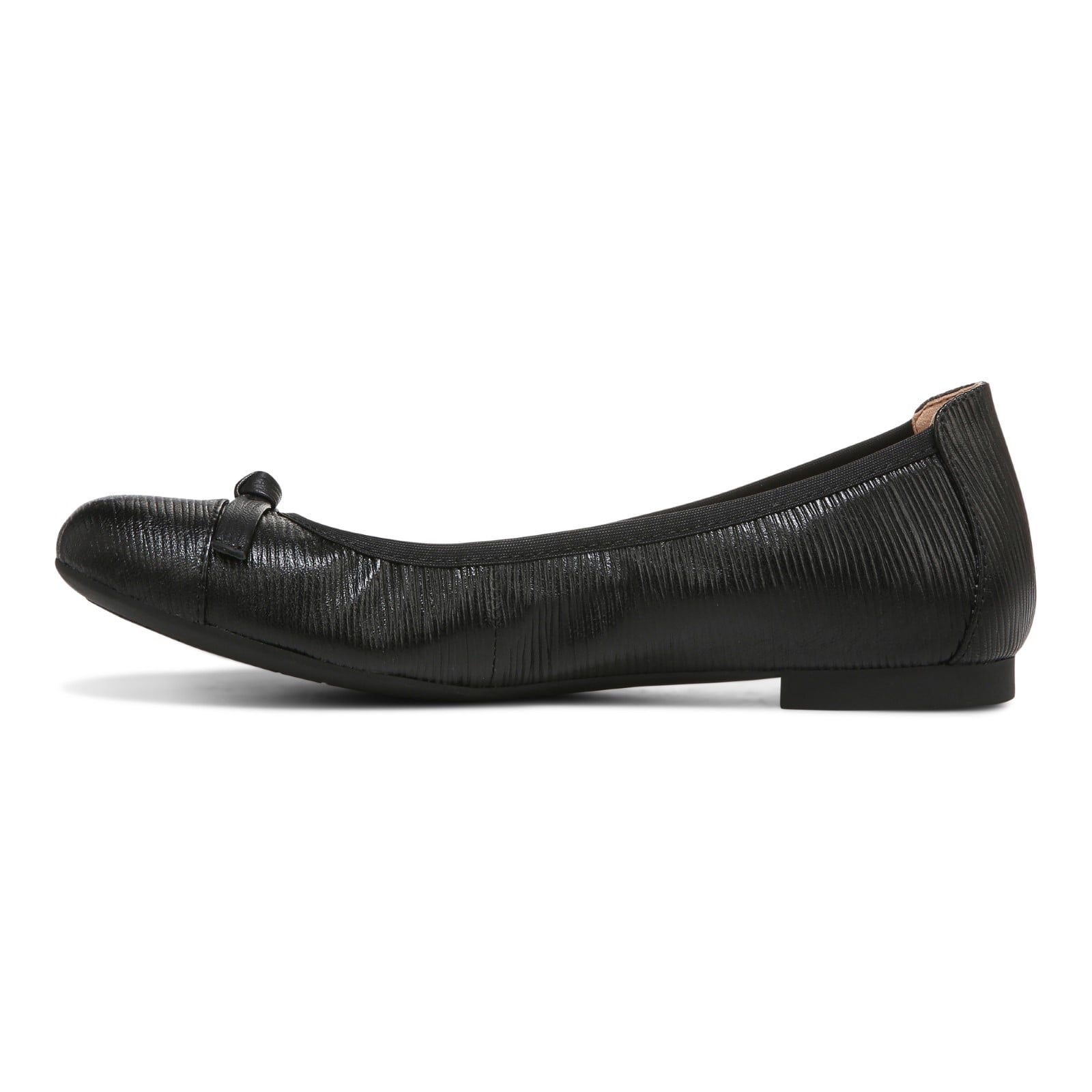 Vionic Amorie Womens Ballerina/Skimmer Flat - Black - Left Side