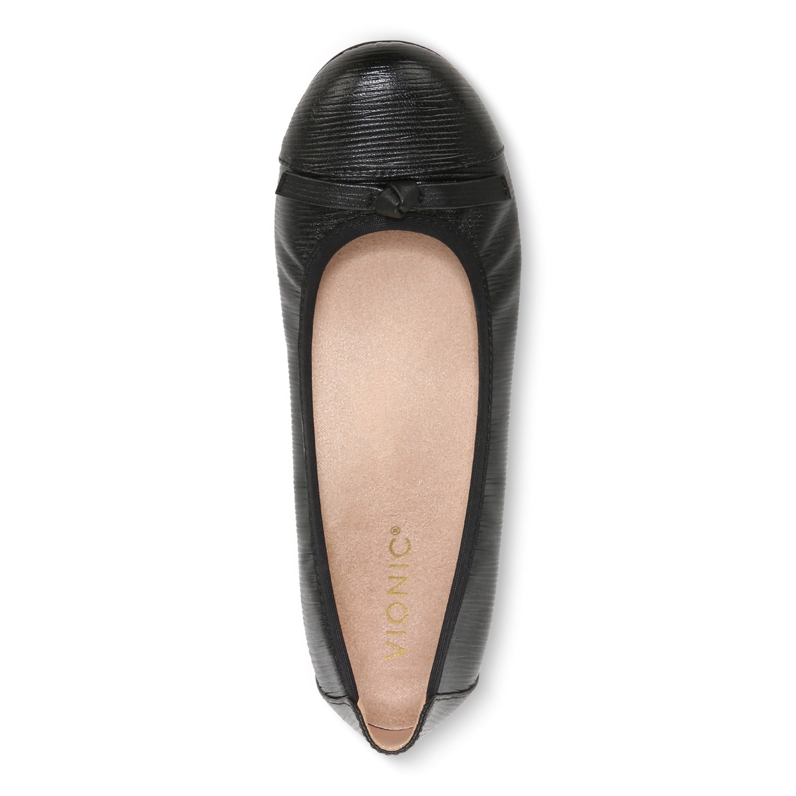 Vionic Amorie Womens Ballerina/Skimmer Flat - Black - Top
