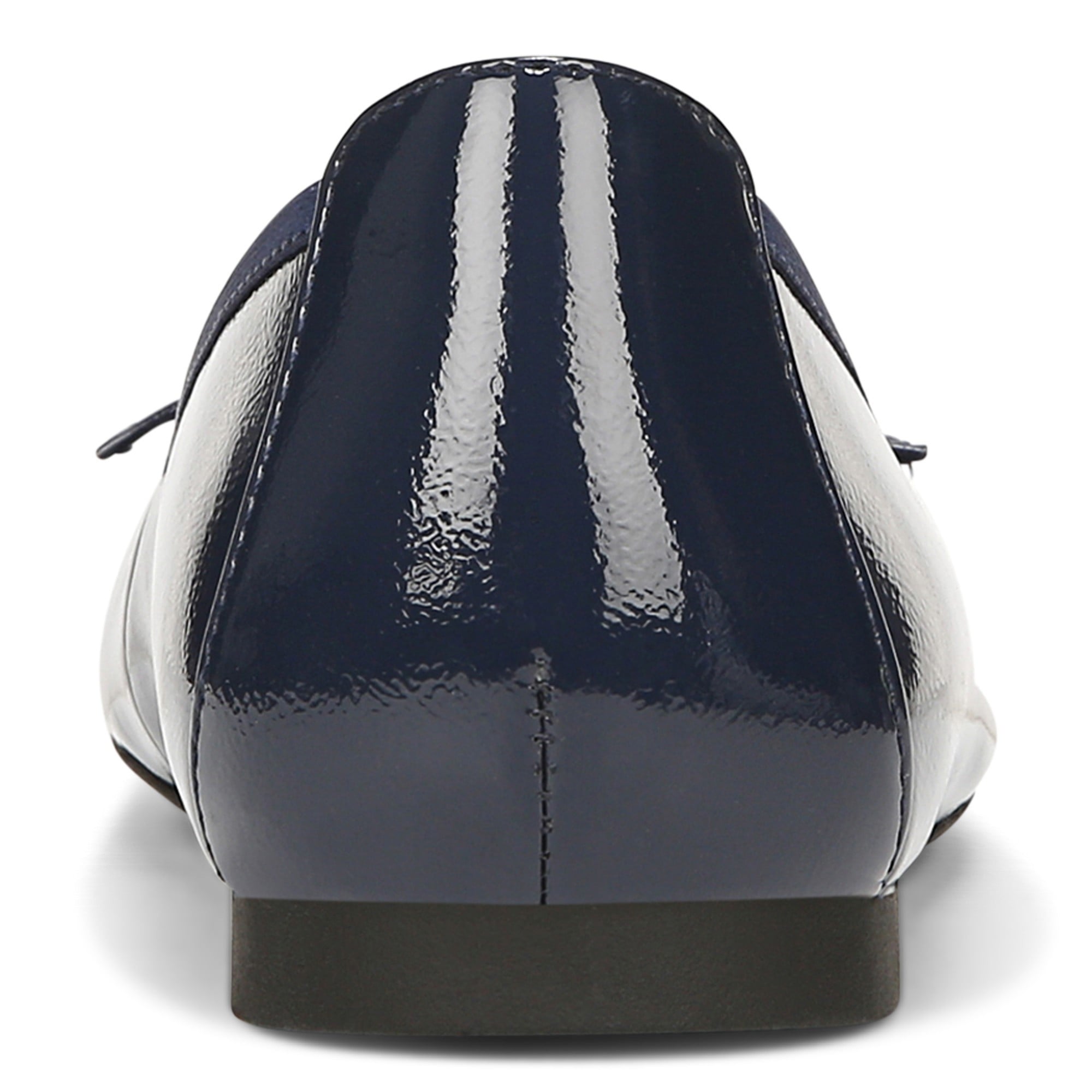 Vionic Amorie Women's Orthotic Supportive Ballet Flat - Free Shipping - Navy Patent - Back