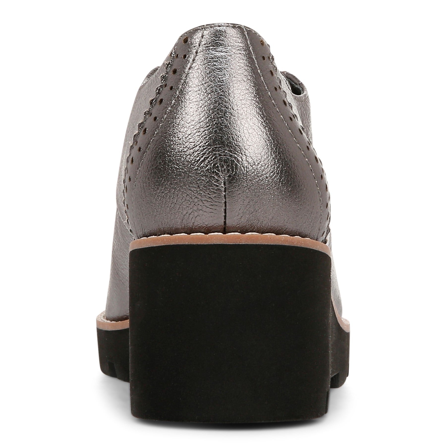 Vionic Anaheim Women's Comfort Wedge Oxford Derby Shoe - Pewter - Back