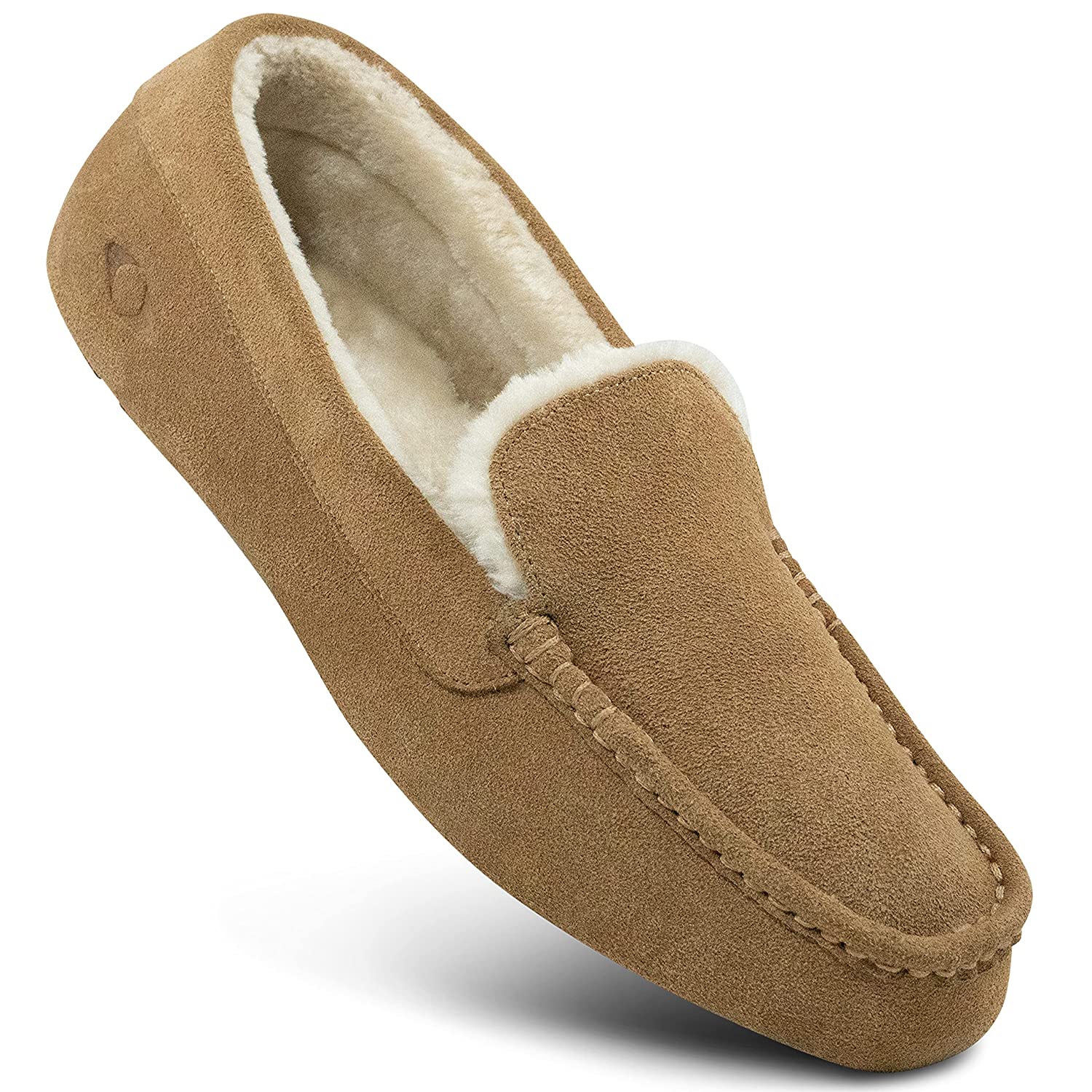Apex Orthopedic fleece-lined Slippers Women's / Men's Orthopedic Moccasin Slipper - Removable Insoles - Brown