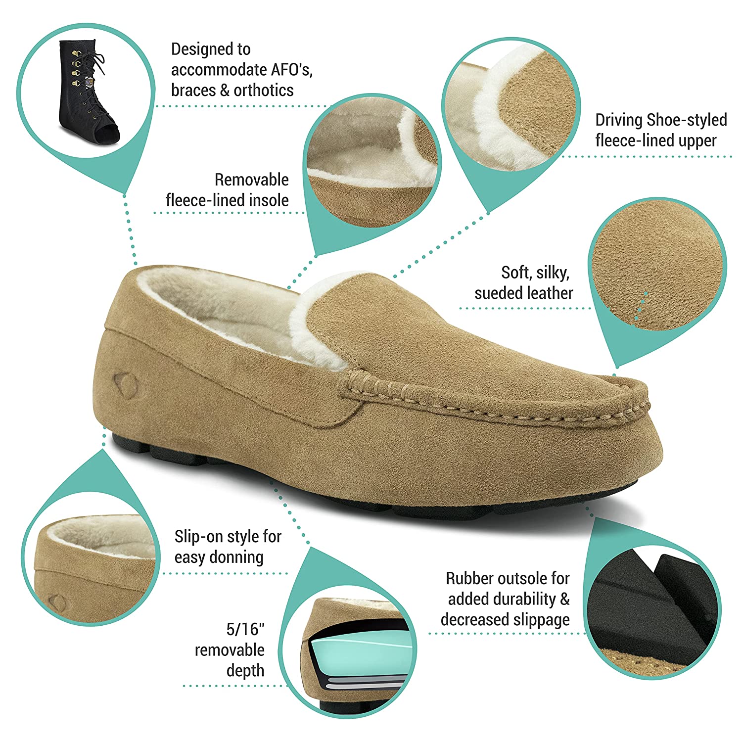 Apex Orthopedic fleece-lined Slippers Women's / Men's Orthopedic
