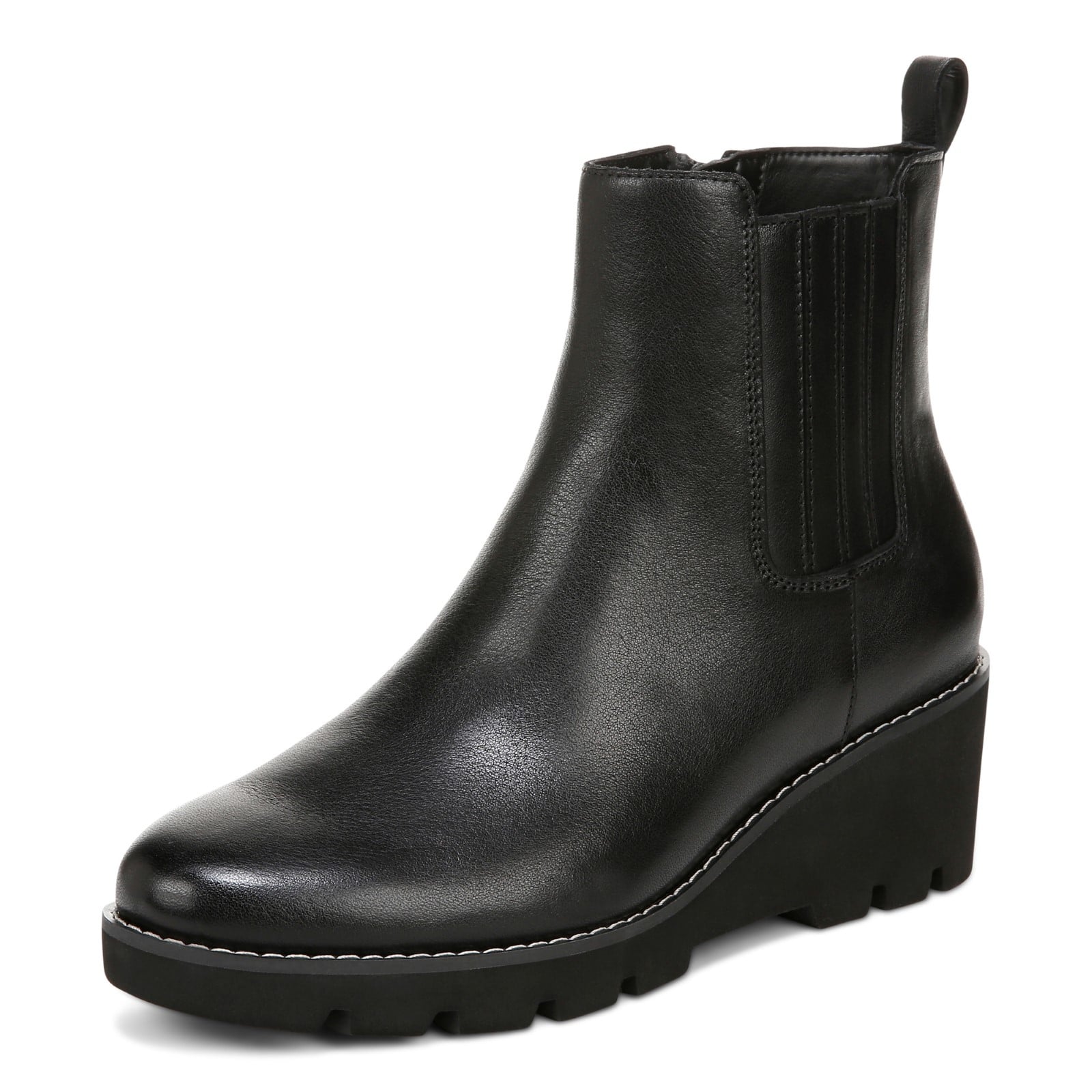 Vionic Aria womens Ankle/Bootie Short Boot - Black - Left angle