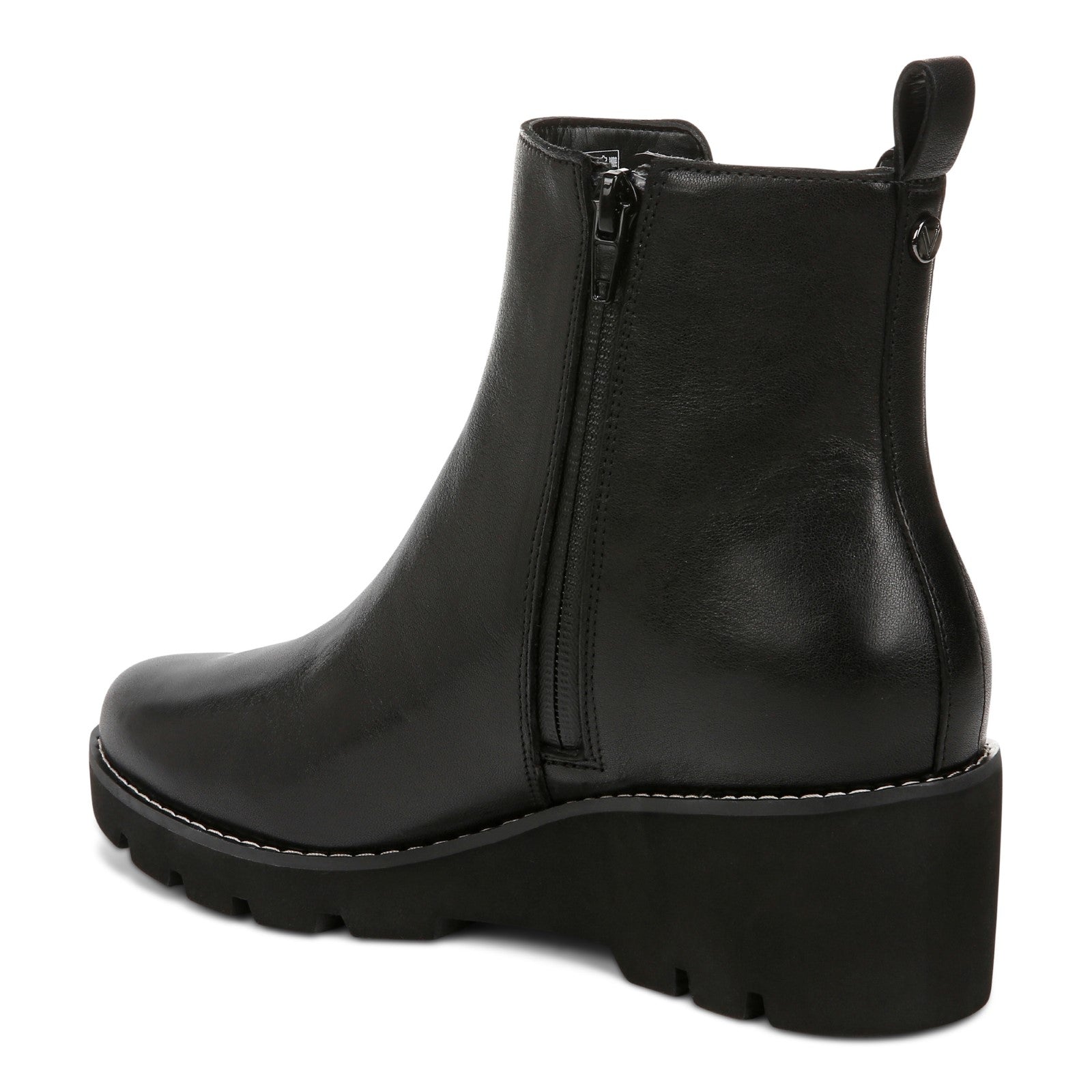 Vionic Aria womens Ankle/Bootie Short Boot - Black - Back angle