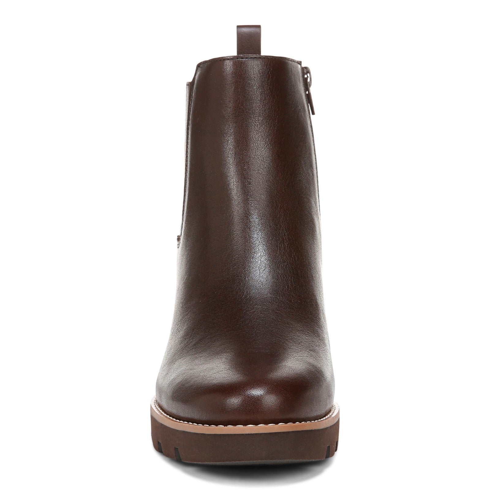 Vionic Aria womens Ankle/Bootie Short Boot - Dark Brown - Front