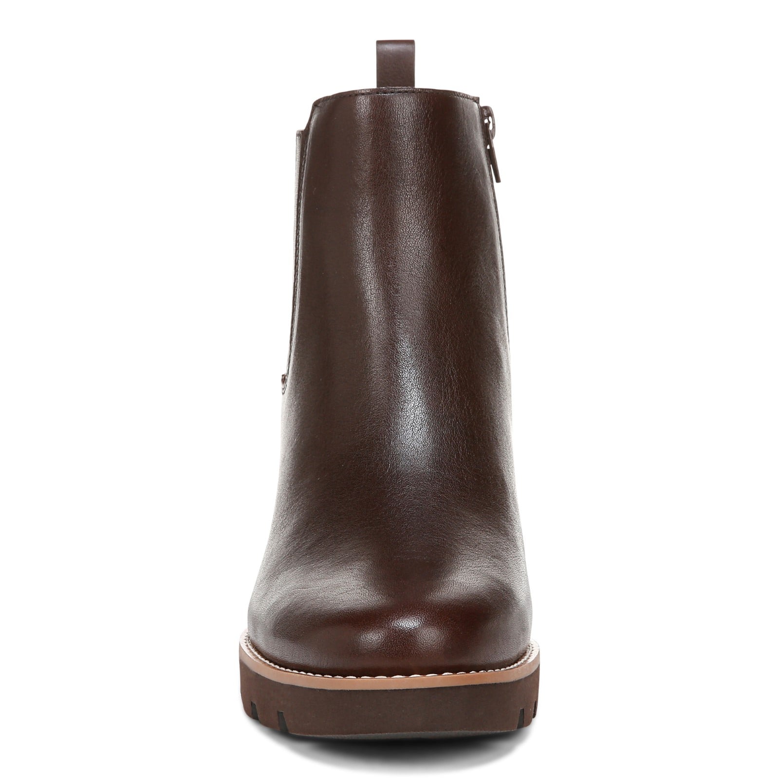 Vionic Aria womens Ankle/Bootie Short Boot - Dark Brown - Front