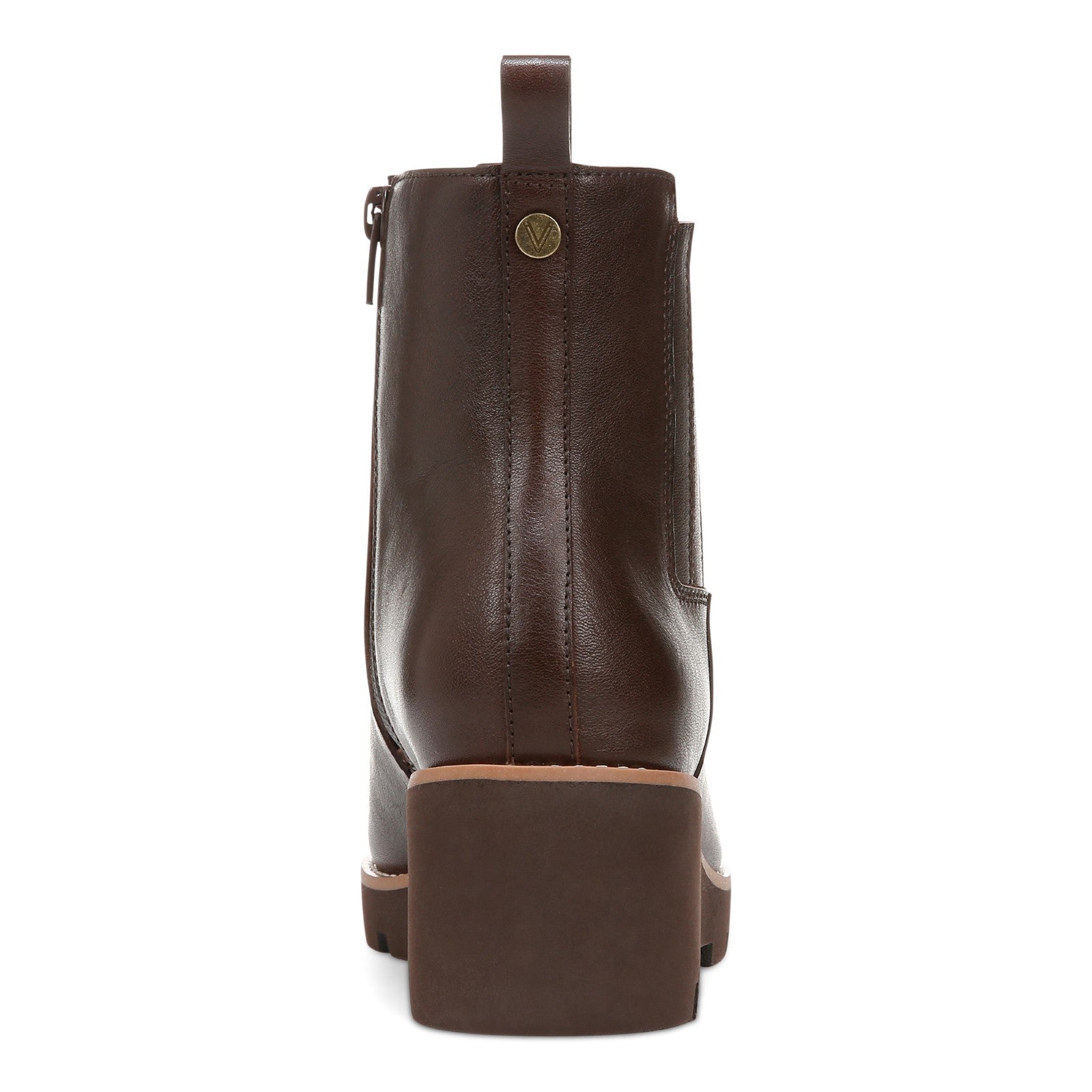 Vionic Aria womens Ankle/Bootie Short Boot - Dark Brown - Back