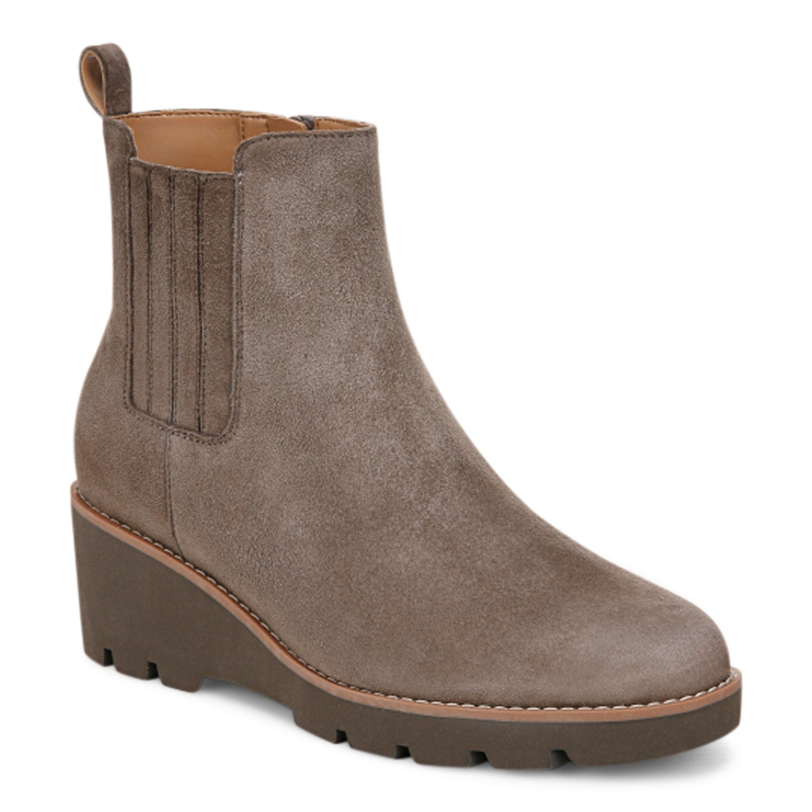 Vionic Aria Women's Comfortable Supportive Ankle Boot - Stone - Angle main