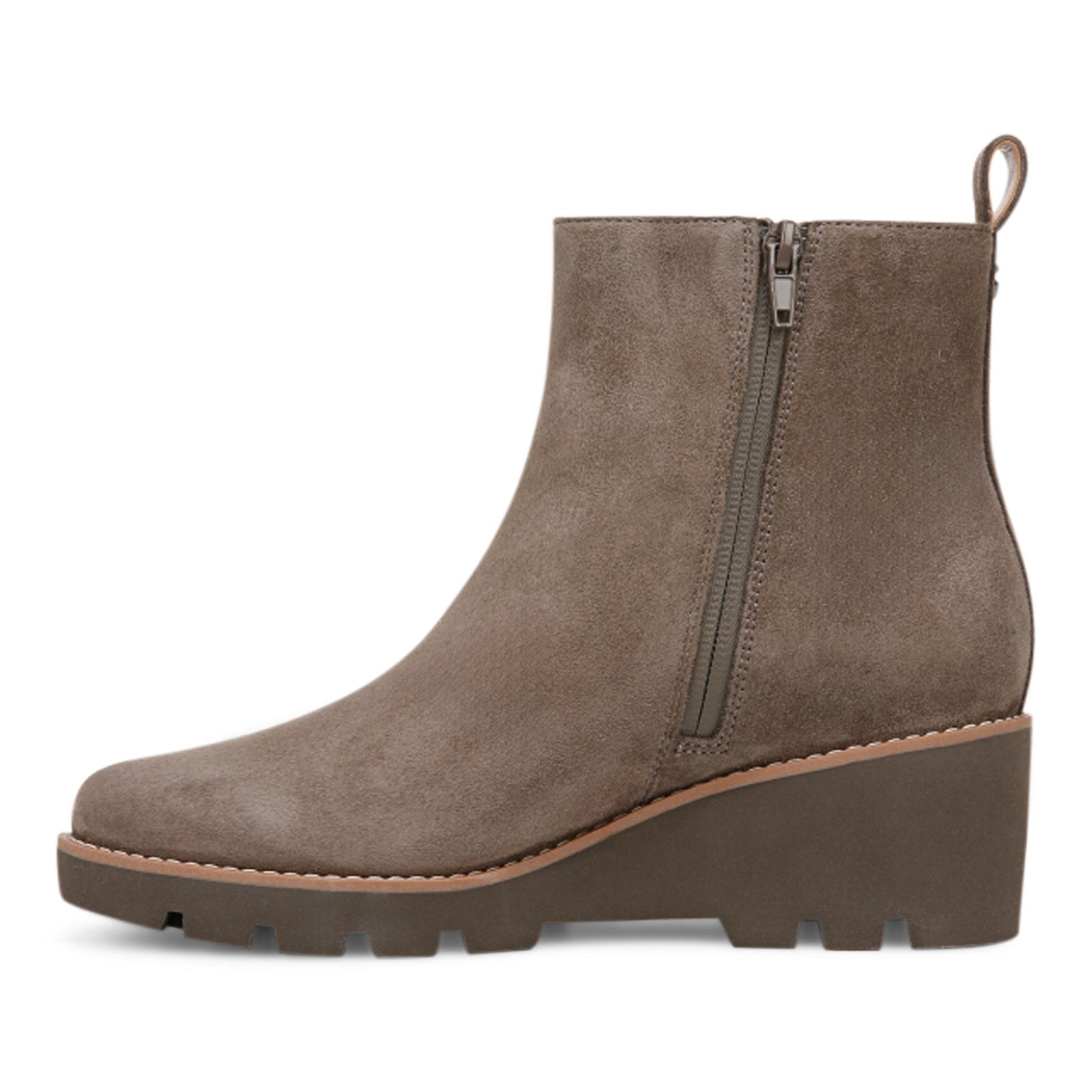 Vionic Aria Women's Comfortable Supportive Ankle Boot - Stone - Left Side