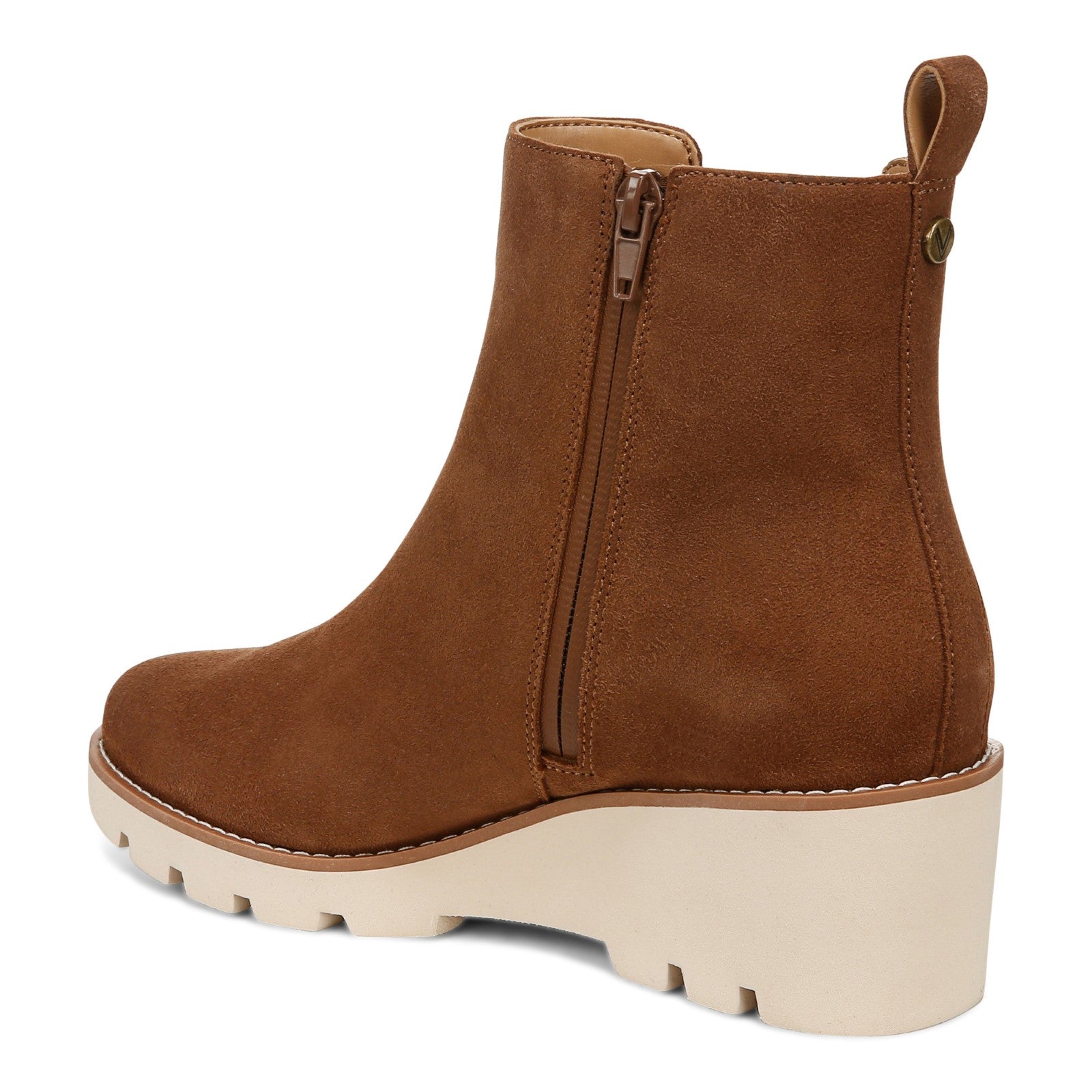 Vionic Aria womens Ankle/Bootie Short Boot - Hazelnut - Back angle