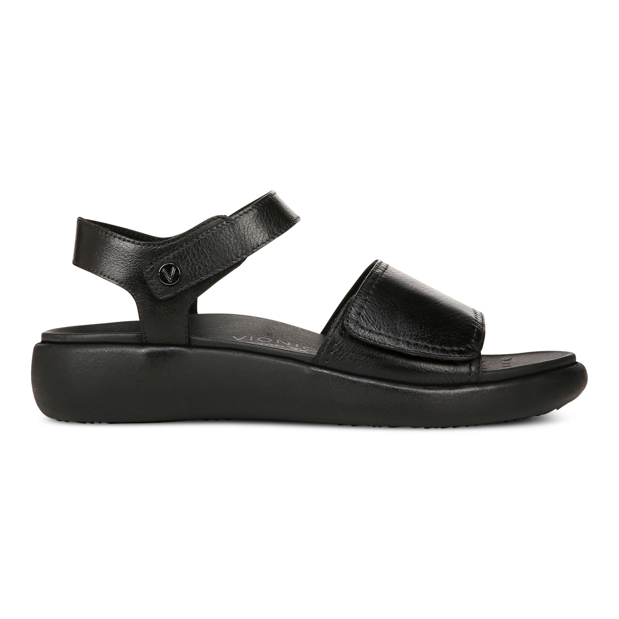 Vionic Awaken RX - Women's Wedge Soft Comfort Sandal - Black - Right side