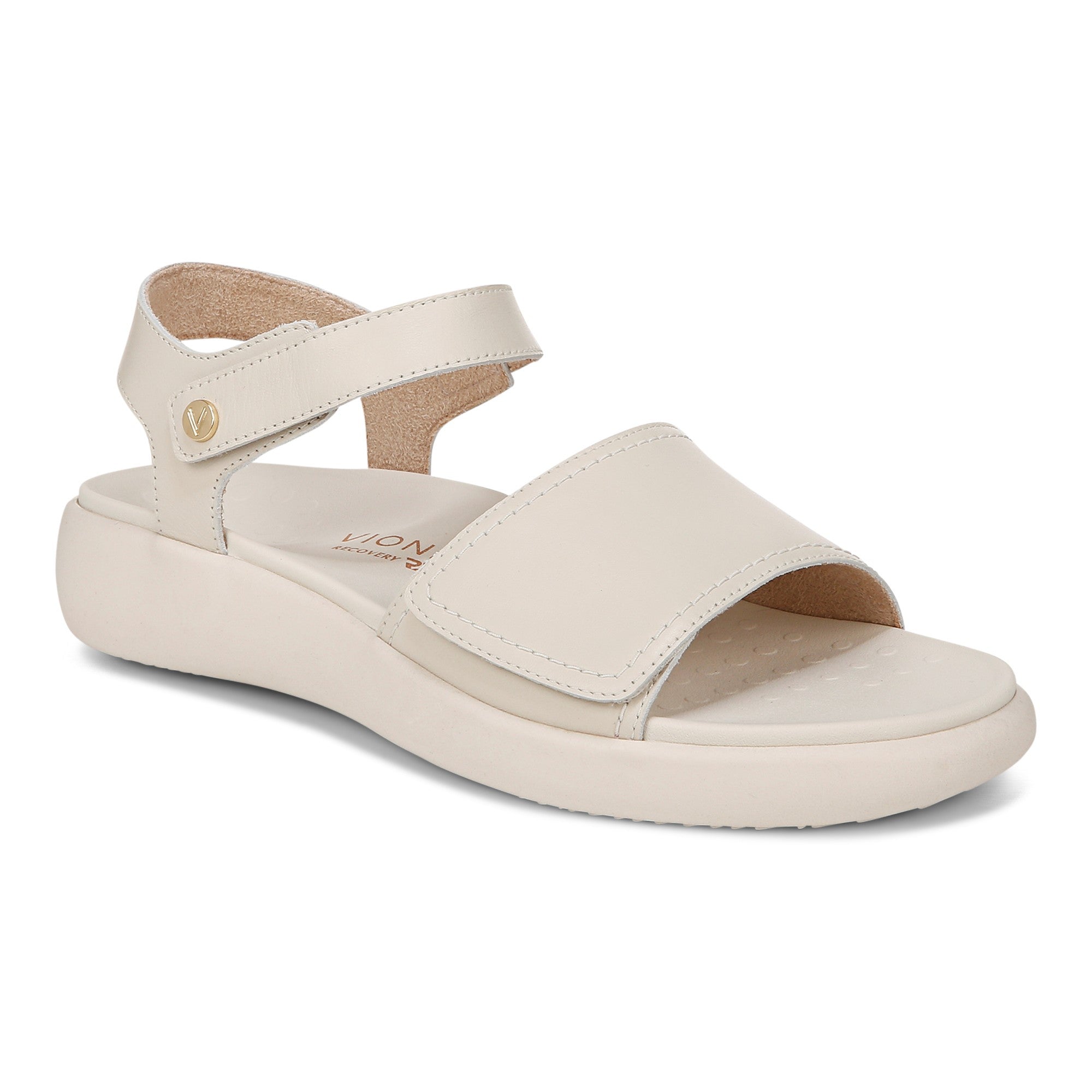 Vionic Awaken RX - Women's Wedge Soft Comfort Sandal - Cream - AWAKEN RX-I8710L1100-CREAM-1t-med