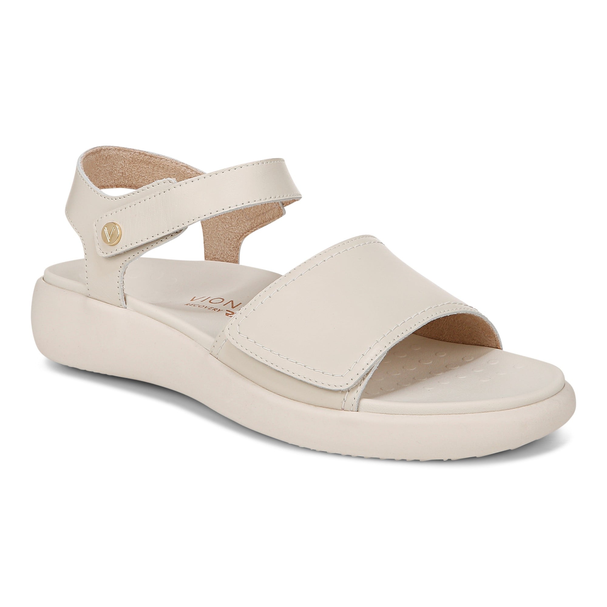 Vionic Awaken RX - Women's Wedge Soft Comfort Sandal - Cream - AWAKEN RX-I8710L1100-CREAM-1t-med