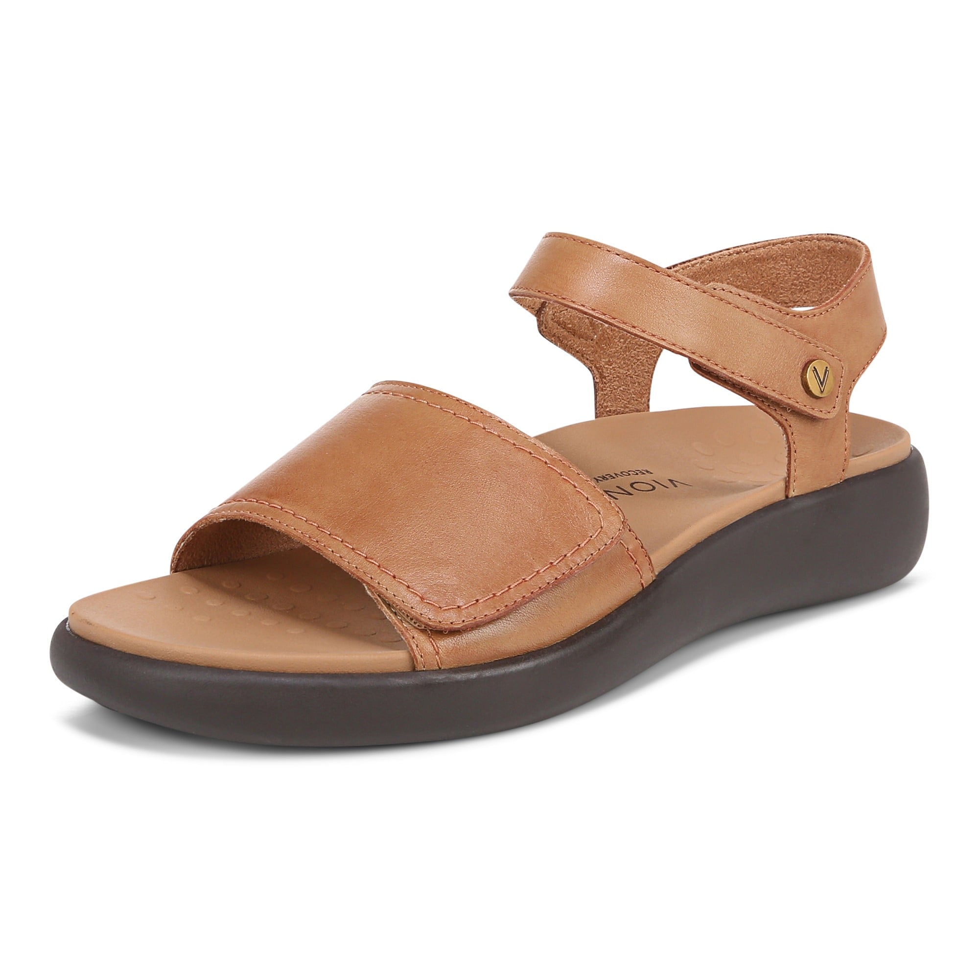 Vionic Awaken RX - Women's Wedge Soft Comfort Sandal - Wheat - AWAKEN RX-I8710L1200-WHEAT-12l-med