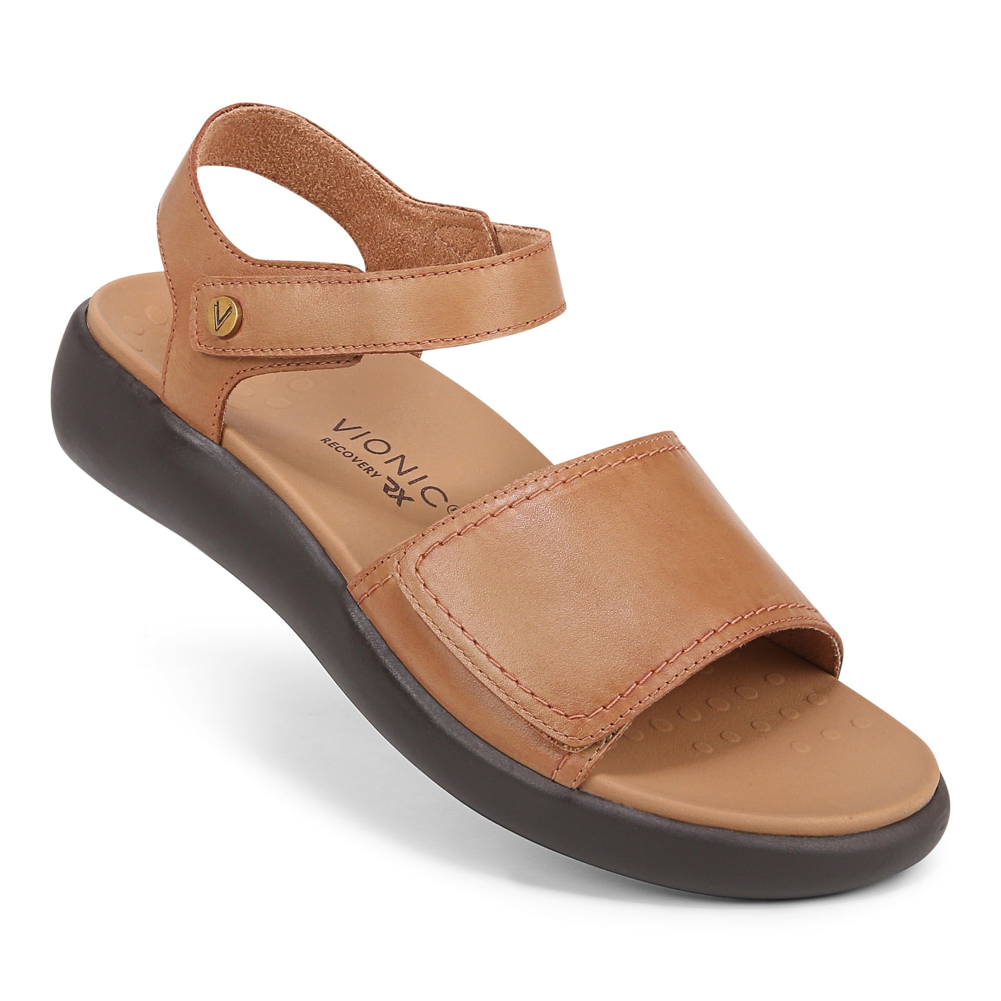 Vionic Awaken RX - Women's Wedge Soft Comfort Sandal - Wheat - AWAKEN RX-I8710L1200-WHEAT-13f-med
