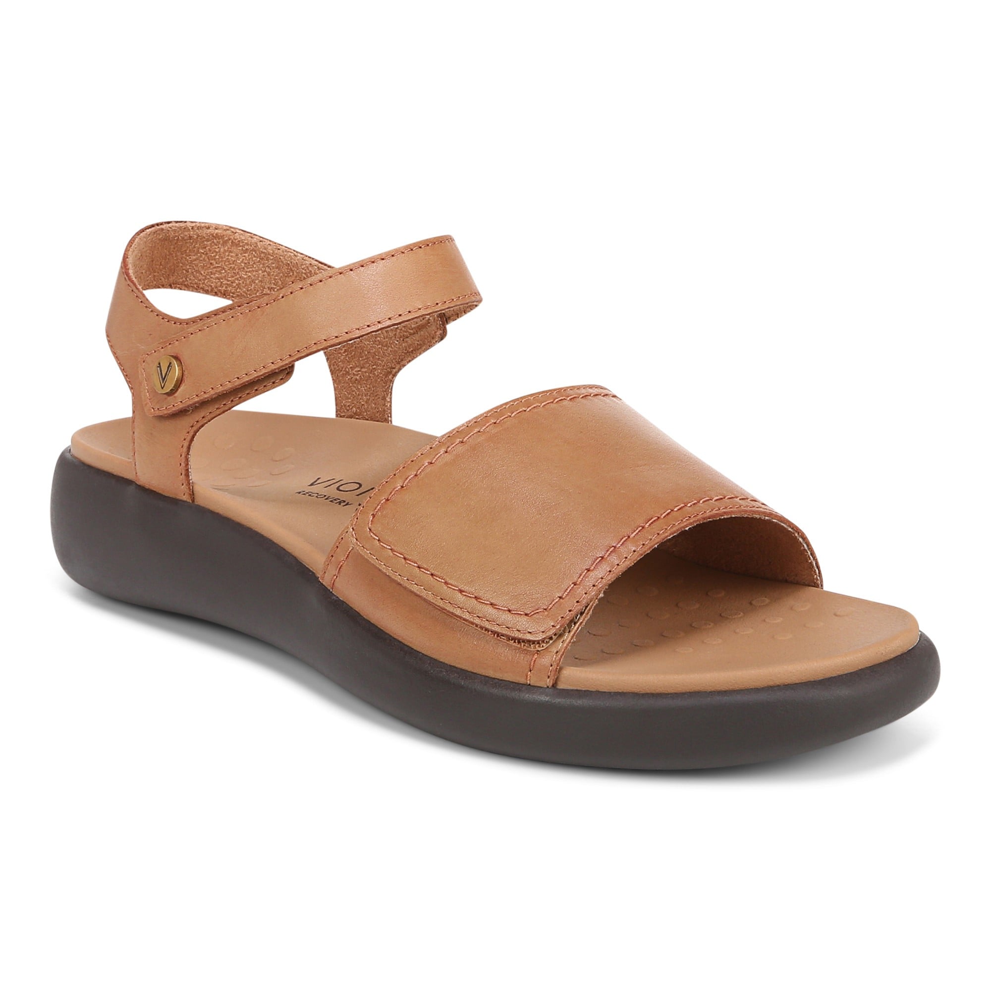 Vionic Awaken RX - Women's Wedge Soft Comfort Sandal - Wheat - AWAKEN RX-I8710L1200-WHEAT-1t-med