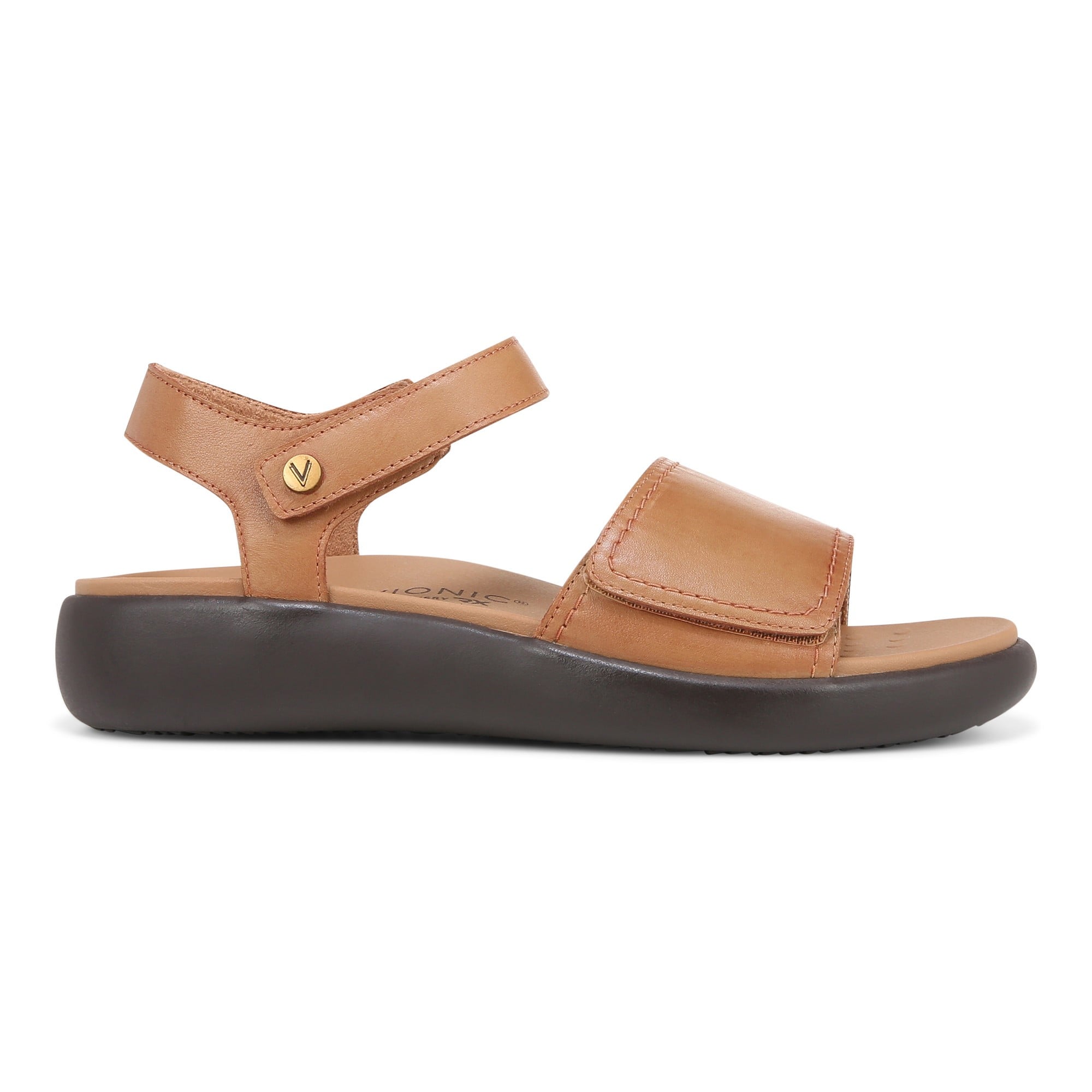 Vionic Awaken RX - Women's Wedge Soft Comfort Sandal - Wheat - AWAKEN RX-I8710L1200-WHEAT-3r-med