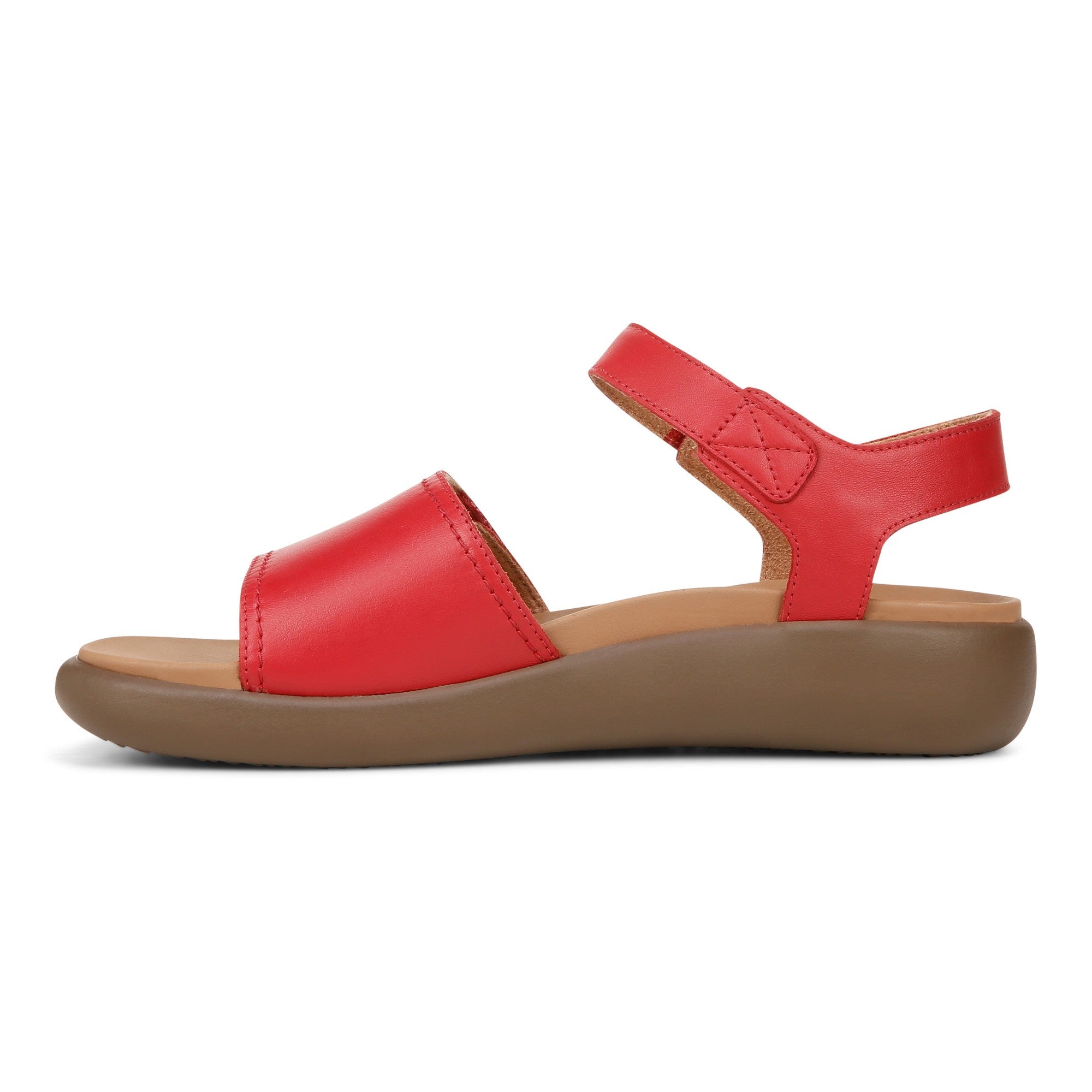 Vionic Awaken RX - Women's Wedge Soft Comfort Sandal - Red - AWAKEN RX-I8710L1600-RED-5l-med