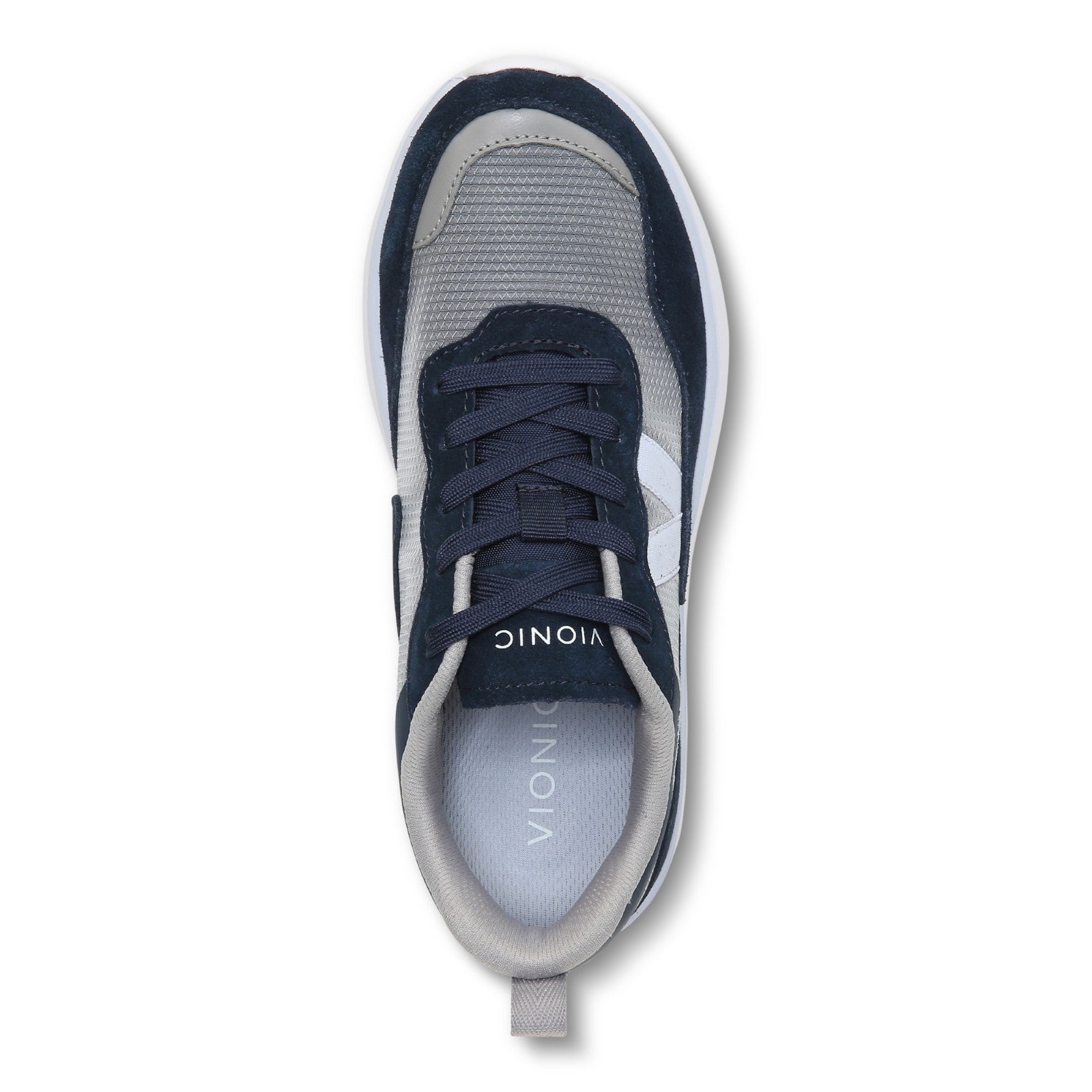 Vionic Ayse - Women's Lace-up Athletic Sneakers with Arch Support - Navy Mesh Top
