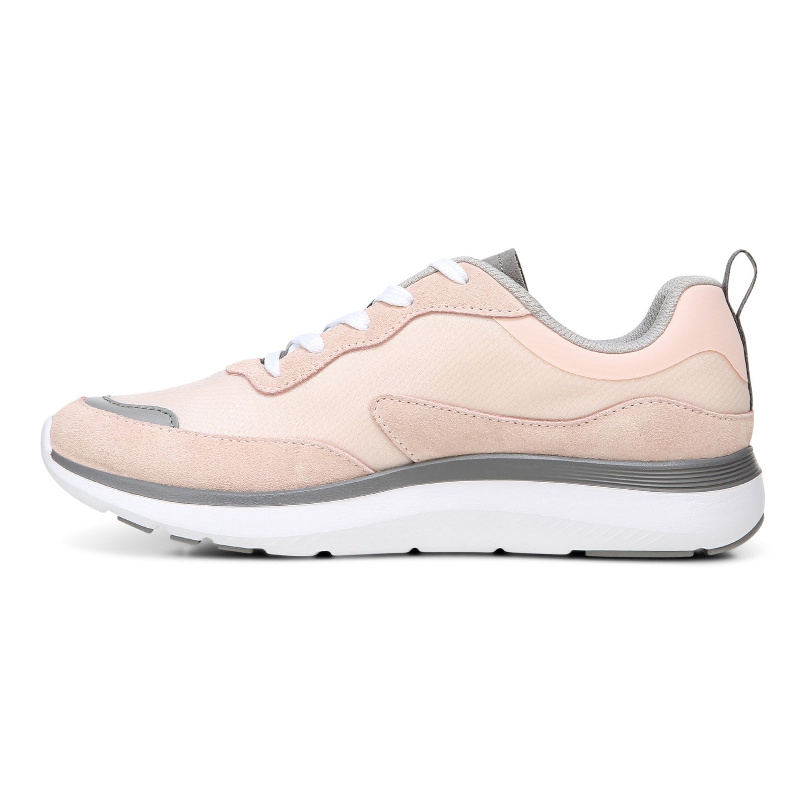 Vionic Ayse - Women's Lace-up Athletic Sneakers with Arch Support - Pale Blush Mesh Left Side