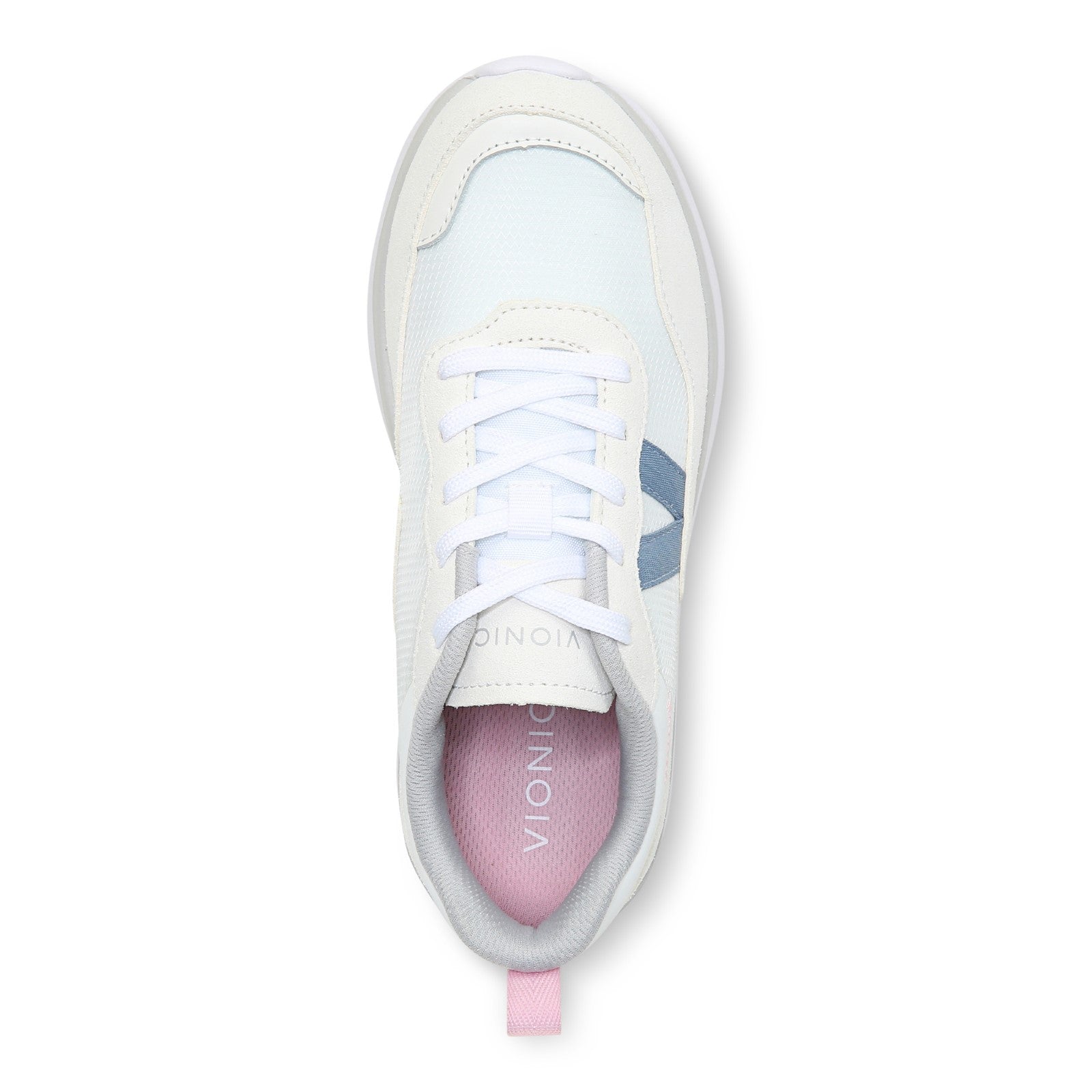 Vionic Ayse - Women's Lace-up Athletic Sneakers with Arch Support - White Mesh Top