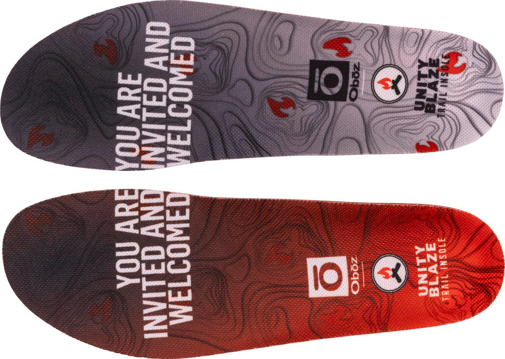 Oboz Unity Blaze Trail Insole - Unisex Comfort Orthotic Shoe / Boot Insoles with Enhanced Arch Support - BlazeInsole