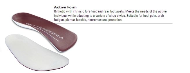 ORTHOS  Custome Made Active Orthotics - Active Orthotics