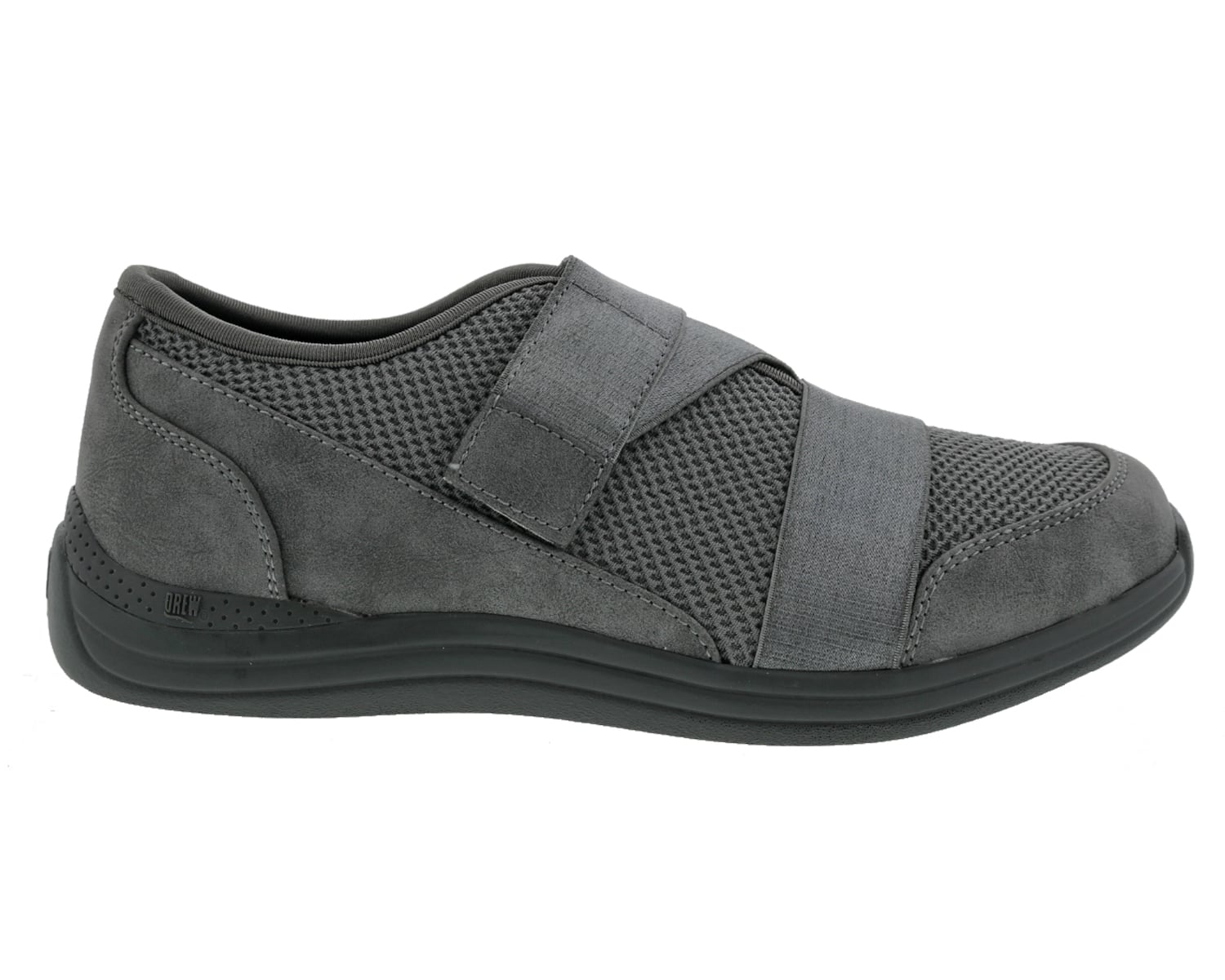 Drew Aster Women's Slip-on Cross Strap Comfort Shoe -  Grey Combo