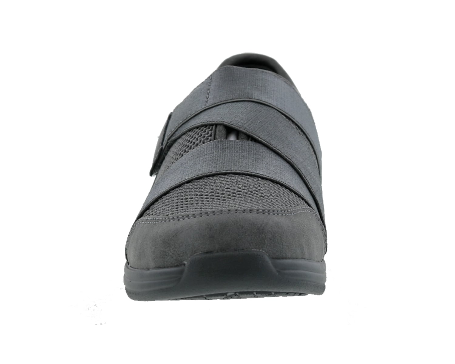 Drew Aster Women's Slip-on Cross Strap Comfort Shoe -  Grey Combo