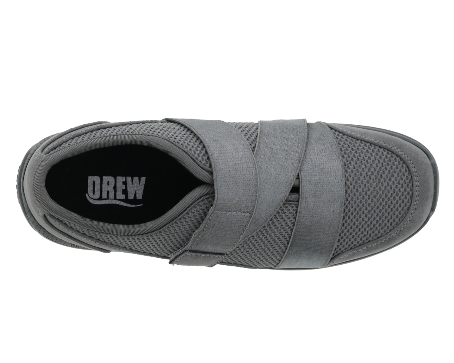 Drew Aster Women's Slip-on Cross Strap Comfort Shoe -  Grey Combo