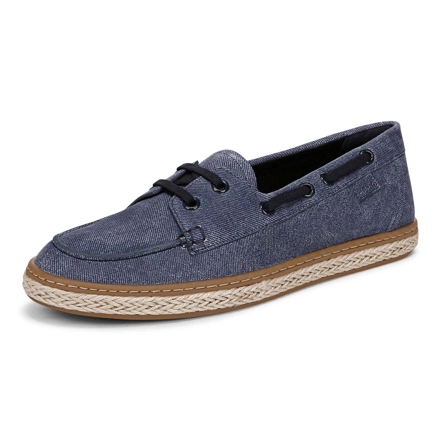 Vionic Bay womens Espadrilles Shoe - Dark Denim - Left angle